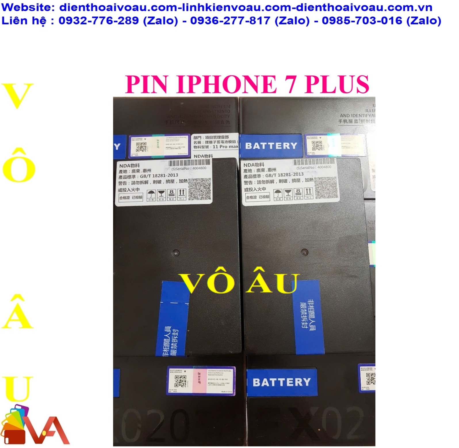 PIN IPHONE 7 PLUS DUNG LƯỢNG CAO FOXCONN