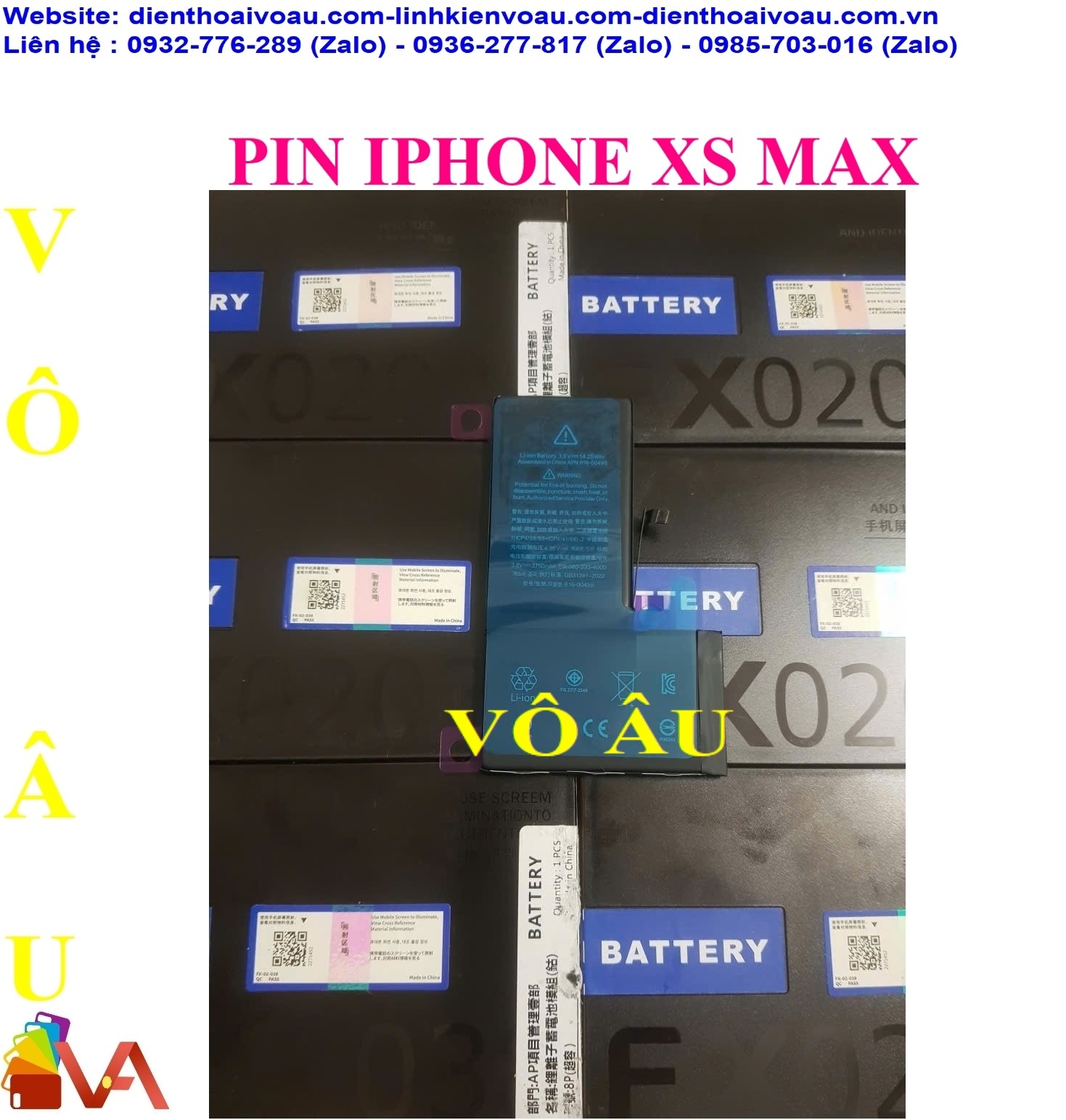PIN IPHONE XS MAX DUNG LƯỢNG CAO FOXCONN