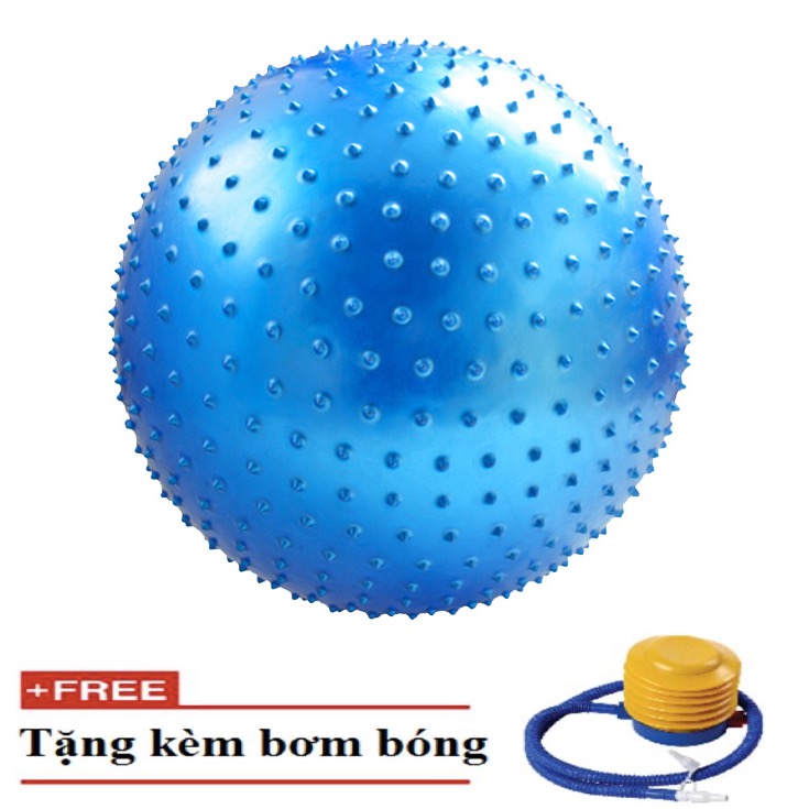 Bóng tập Yoga có gai 65cm (Xanh)