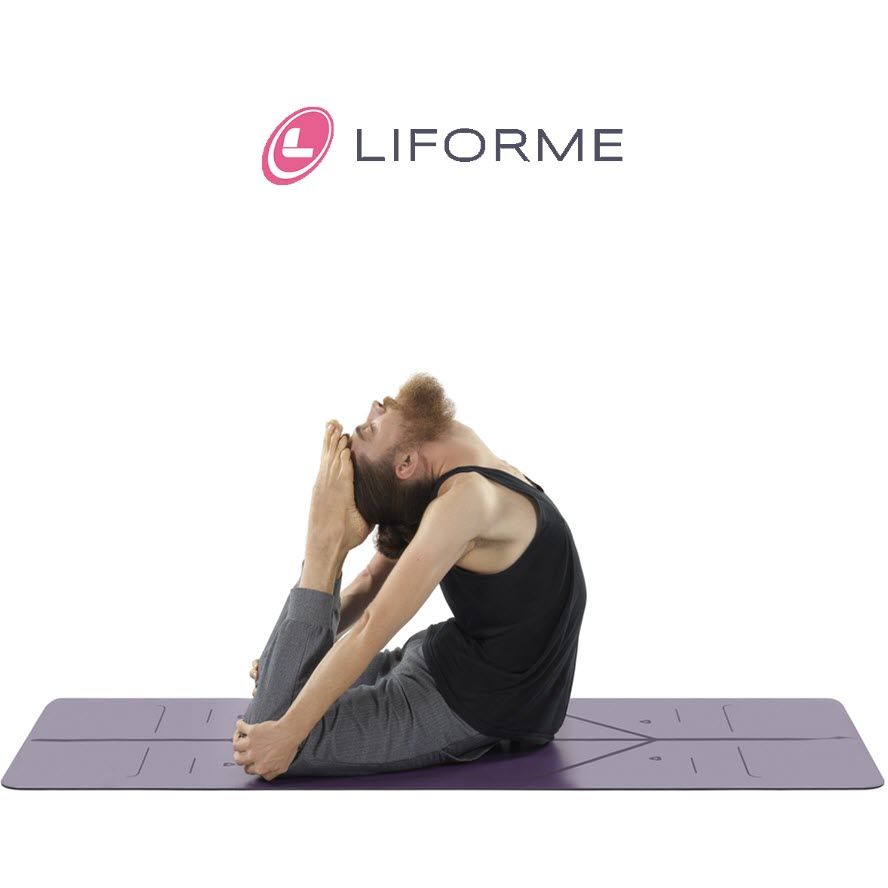 Thảm tập yoga định tuyến PU Liforme 4.2mm - Tím