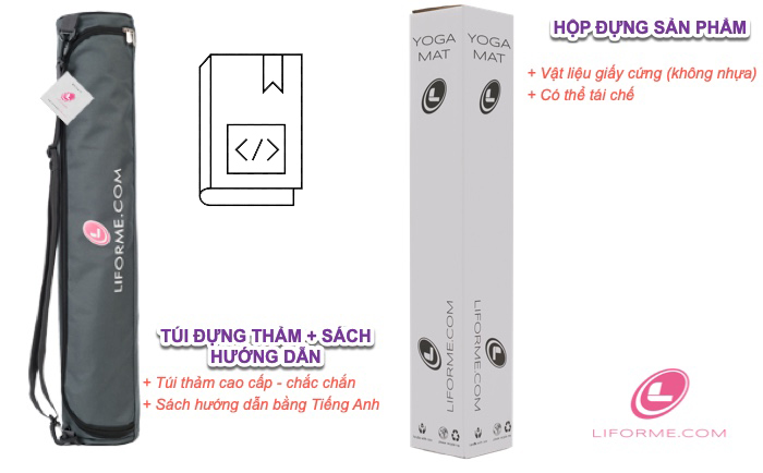 Thảm tập yoga định tuyến PU Liforme 4.2mm