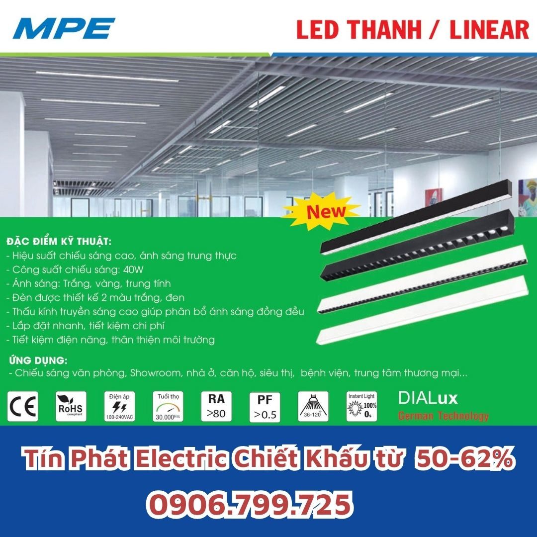 Đèn Led Thanh - Đèn led Linear - Bảng giá 2023