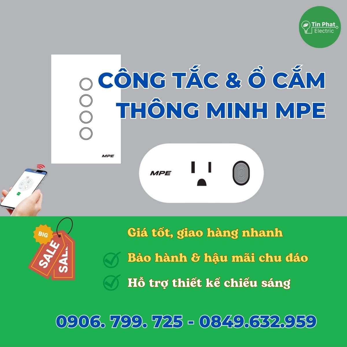 Ổ cắm & công tắc thông minh MPE - Bảng giá MPE 2023