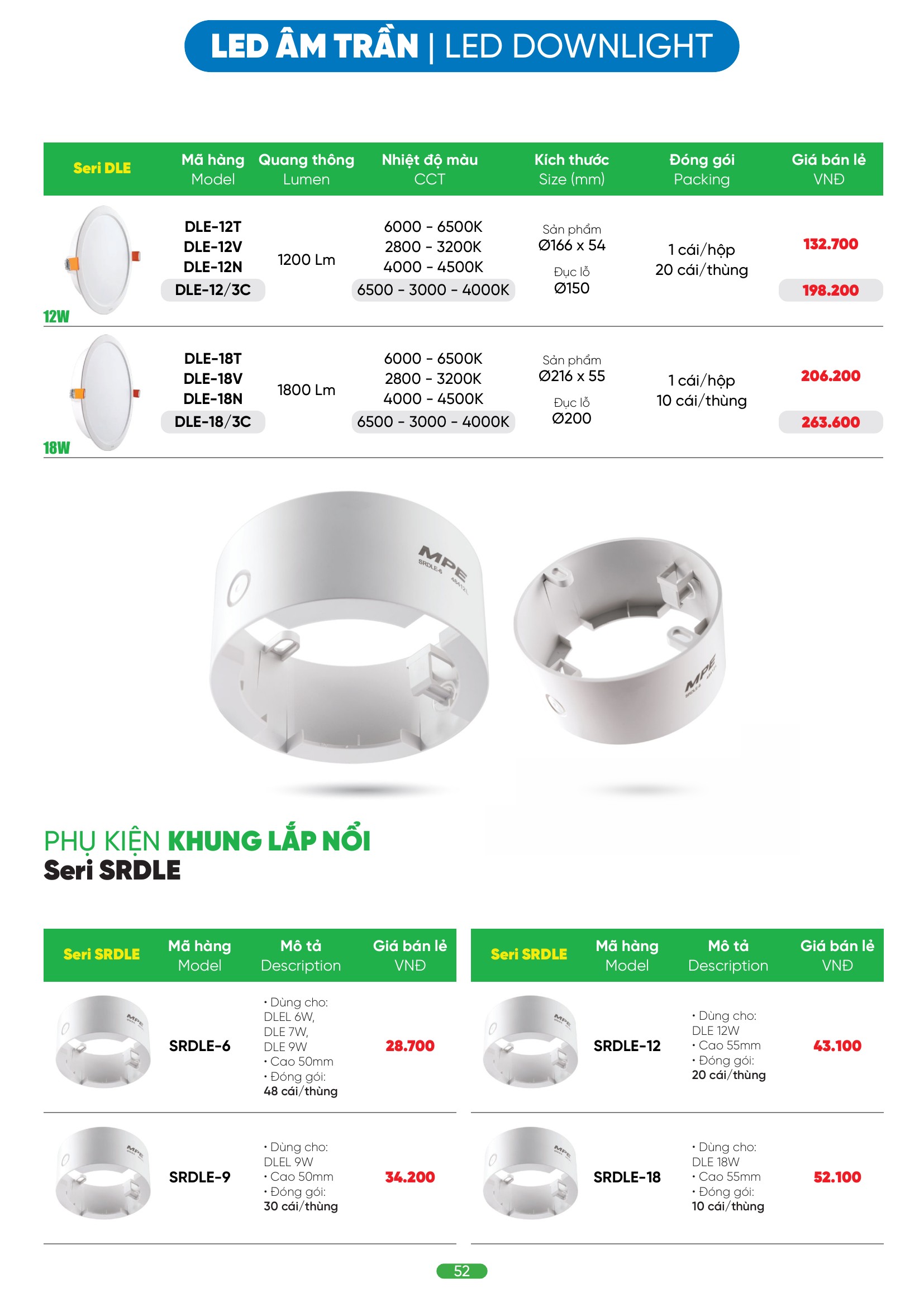 Đèn LED âm trần MPE cho văn phòng – Giải pháp chiếu sáng tiết kiệm