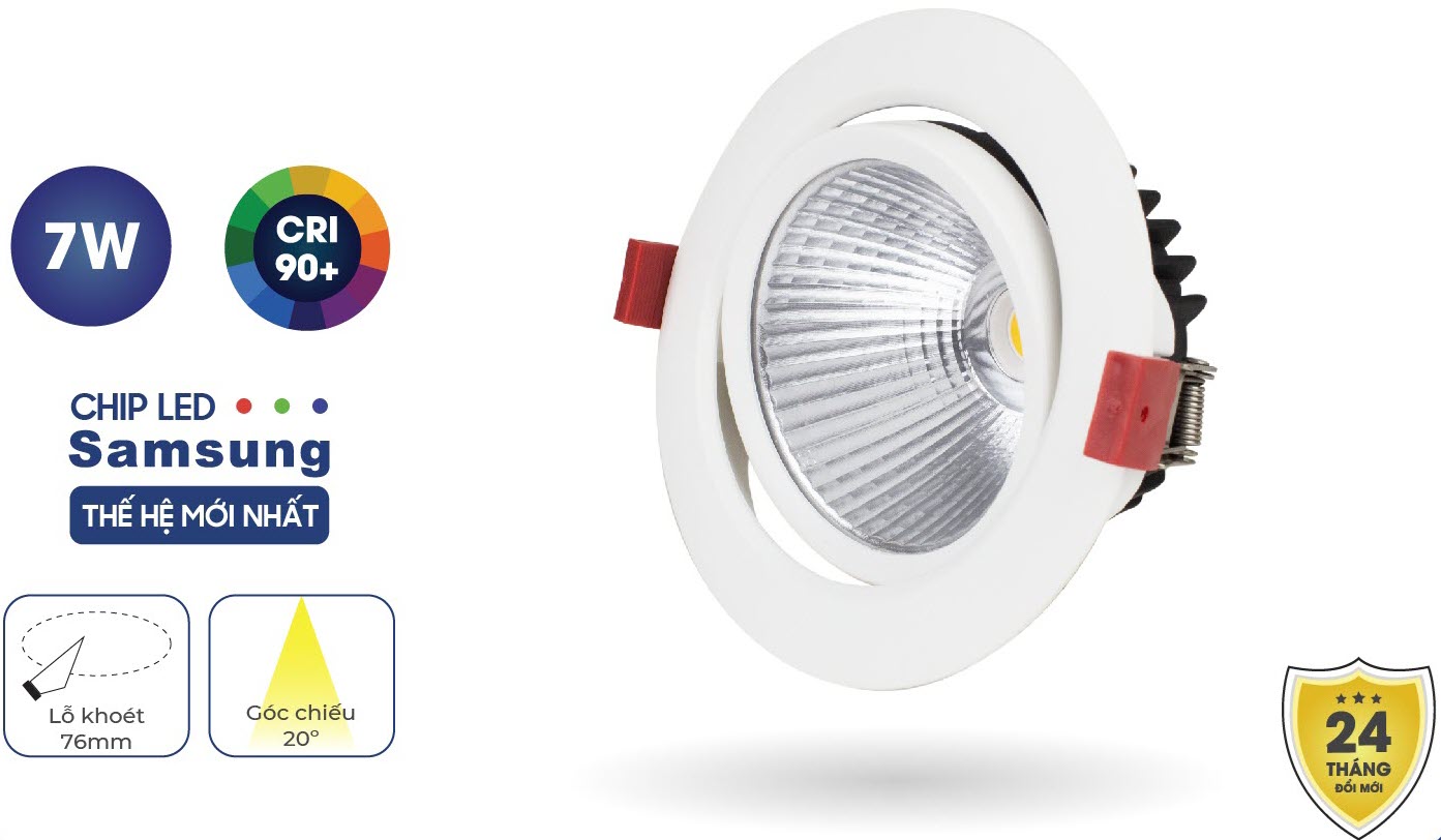 Đèn LED Âm Trần Chiếu Rọi Opal 10W Spotlight KingLed DLR-10SS-T110