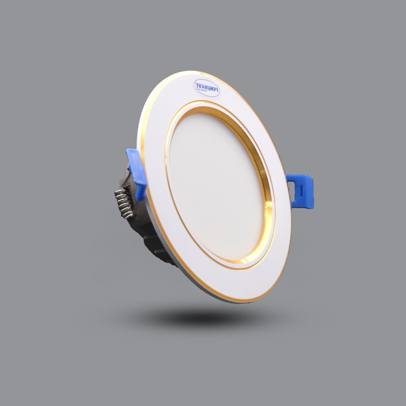 ĐÈN LED DOWNLIGHT VIỀN VÀNG 7W ÂM TRẦN ĐỔI 3 MÀU RRDE100L7/CCT