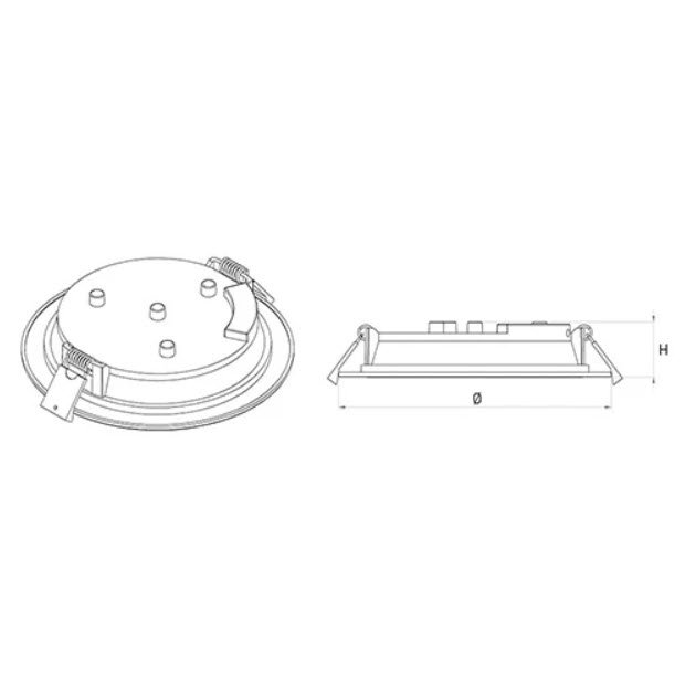 Đèn LED âm trần Panasonic 18W tròn NNP74578 Neo Slim, Ánh sáng trắng 6000K