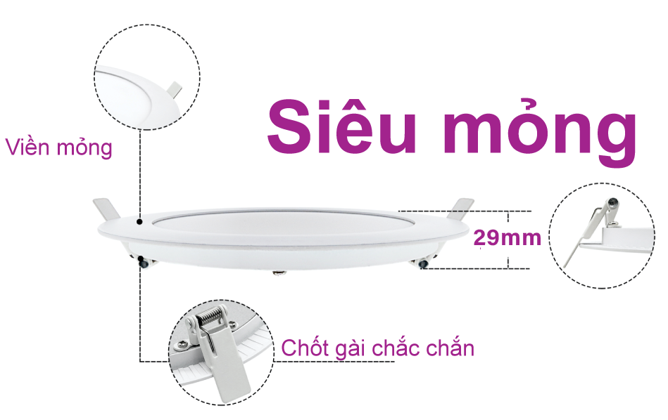 ĐÈN LED DOWNLIGHT SLIM 12W ÂM TRẦN PDPA162L12 – ECO