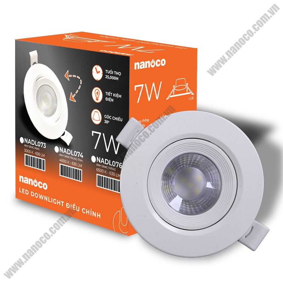 Đèn Downlight chỉnh góc Nanoco ( NADL076 )