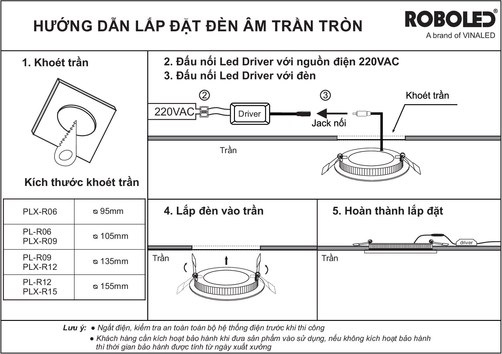 PL-R09 ( Đèn Panel tròn 9W, ánh sáng Trắng )