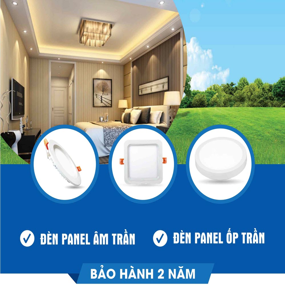 PLX-R15 ( Đèn Panel tròn 15W, ánh sáng Trung tính )