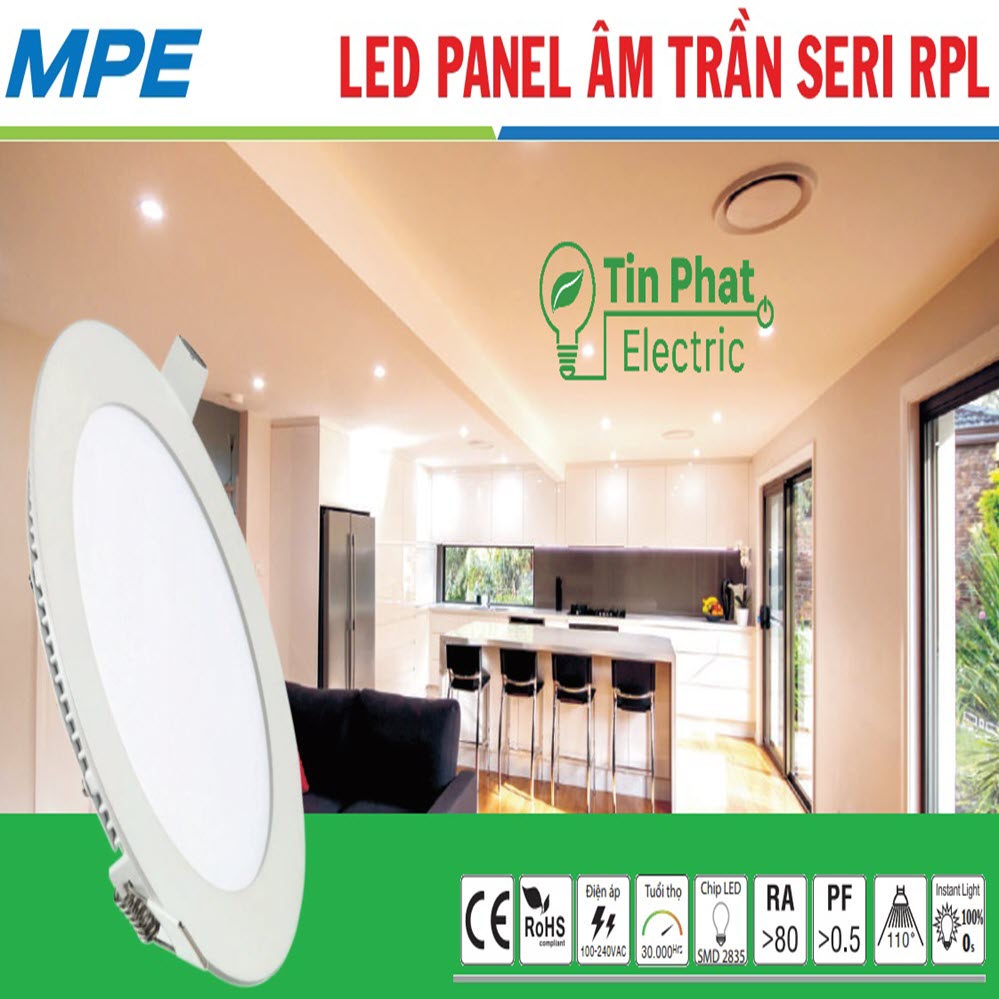 RPL-6V (Đèn led panel tròn âm 6W vàng)