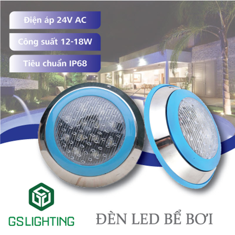 Đèn LED Bể Bơi Công Suất 18W GSBB18 Ánh sáng vàng 3000K