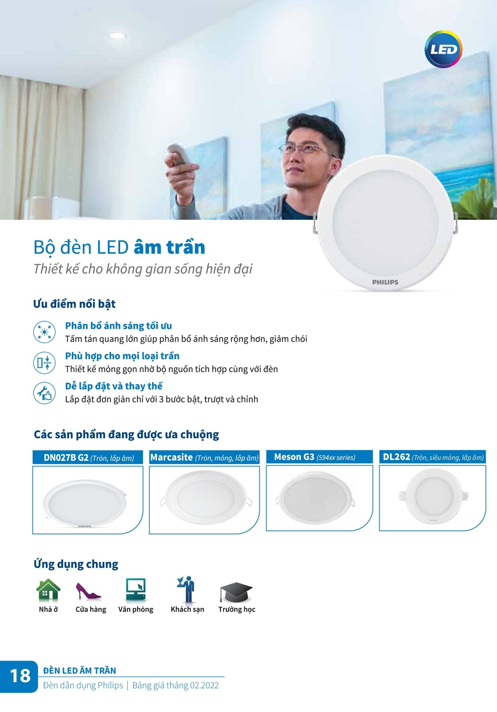 Catalogue - Bộ đèn Led Âm Trần PHILIPS