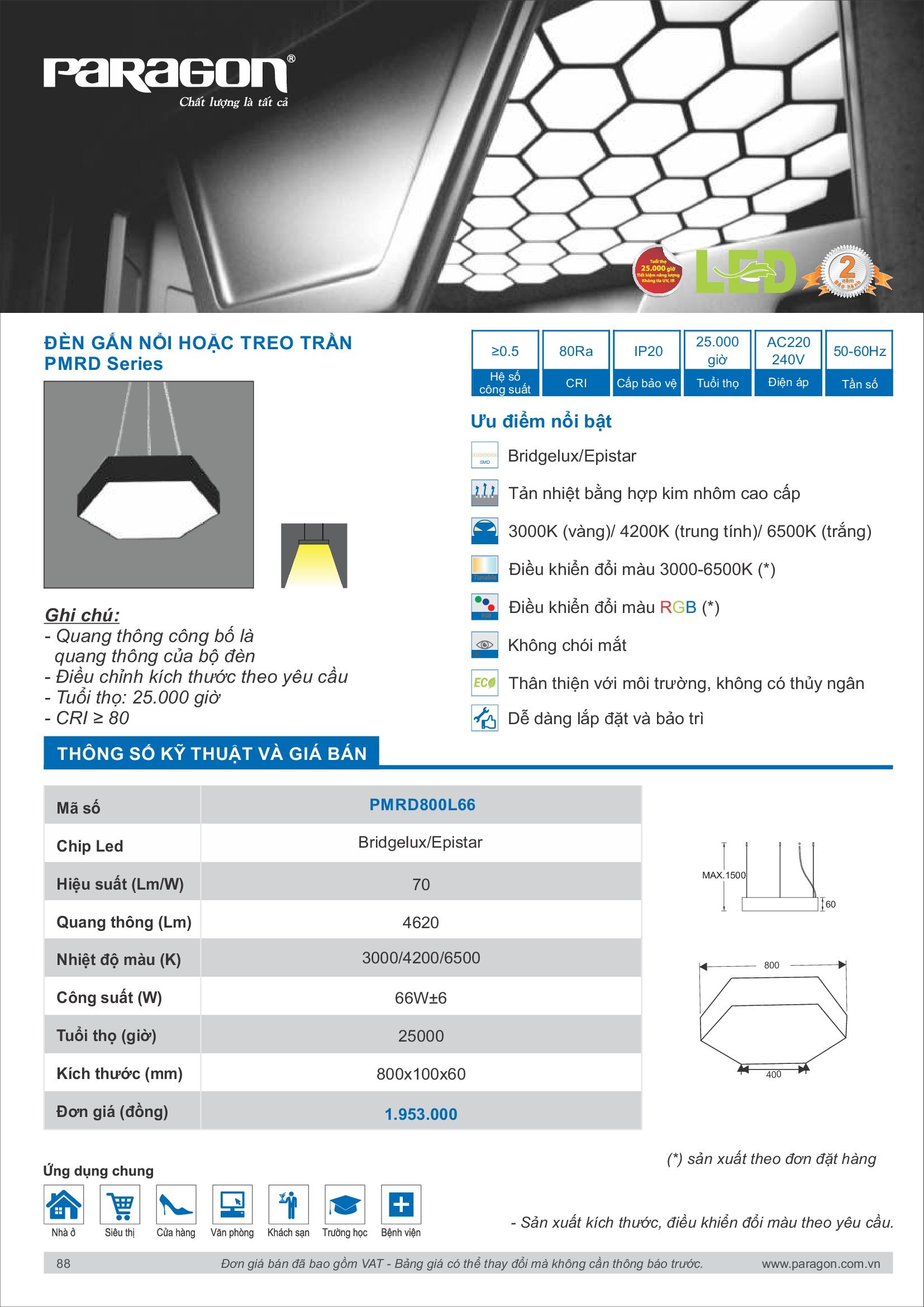 PARAGON Catalog đèn công nghiệp 2021-2022