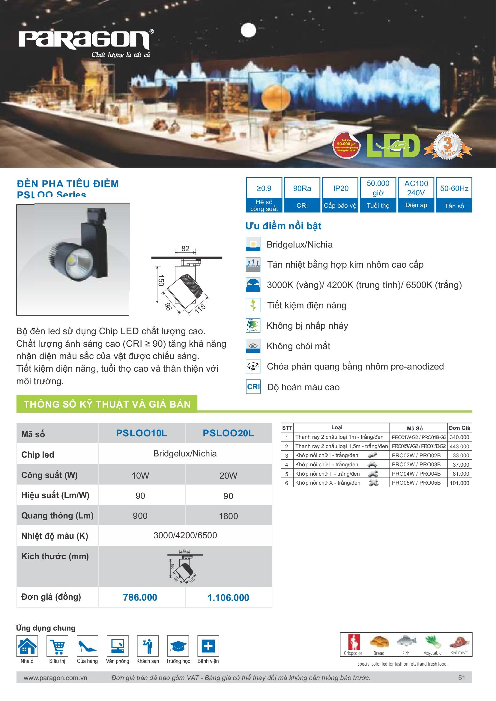 PARAGON Catalog đèn công nghiệp 2021-2022