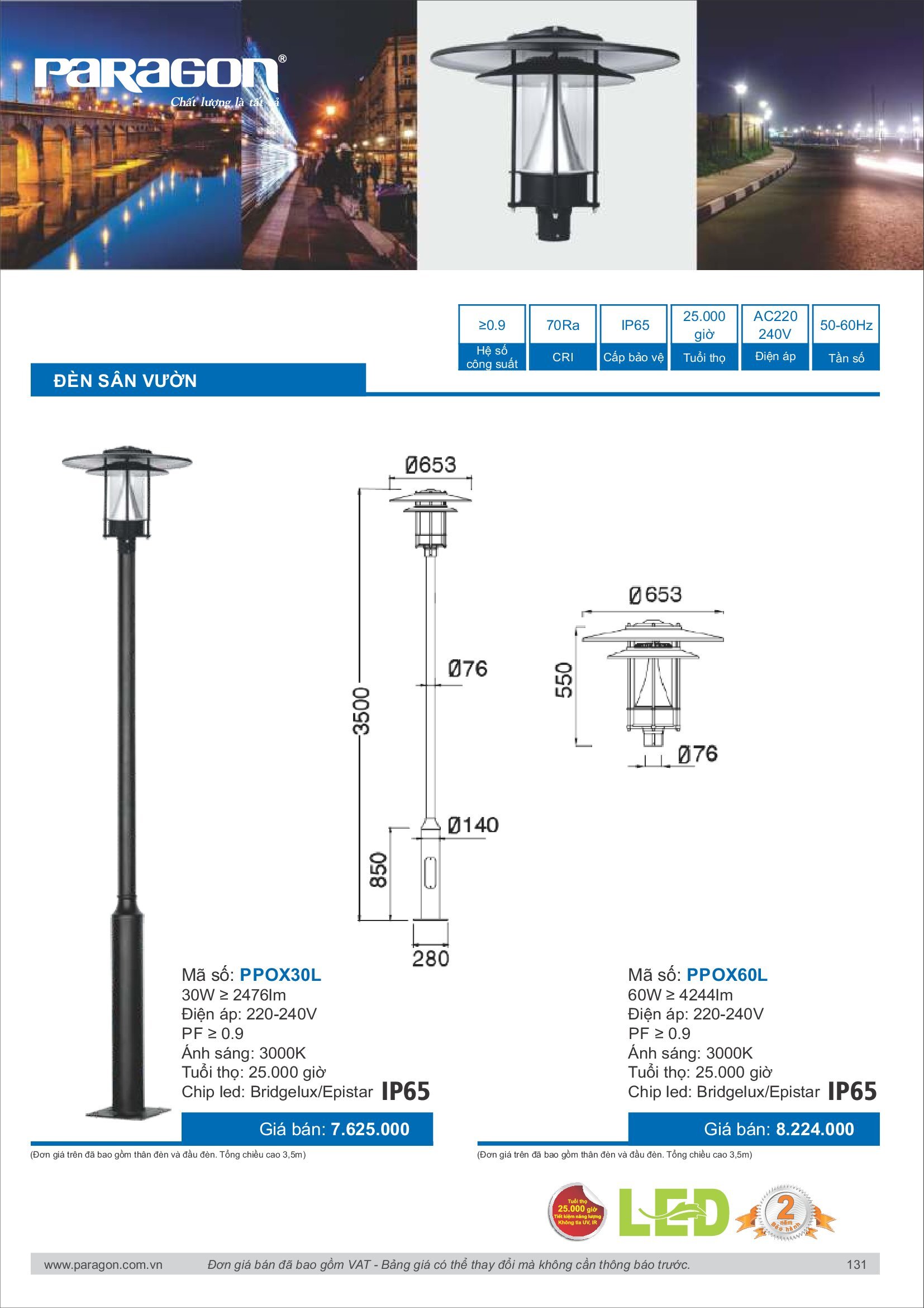 PARAGON Catalog đèn công nghiệp 2021-2022