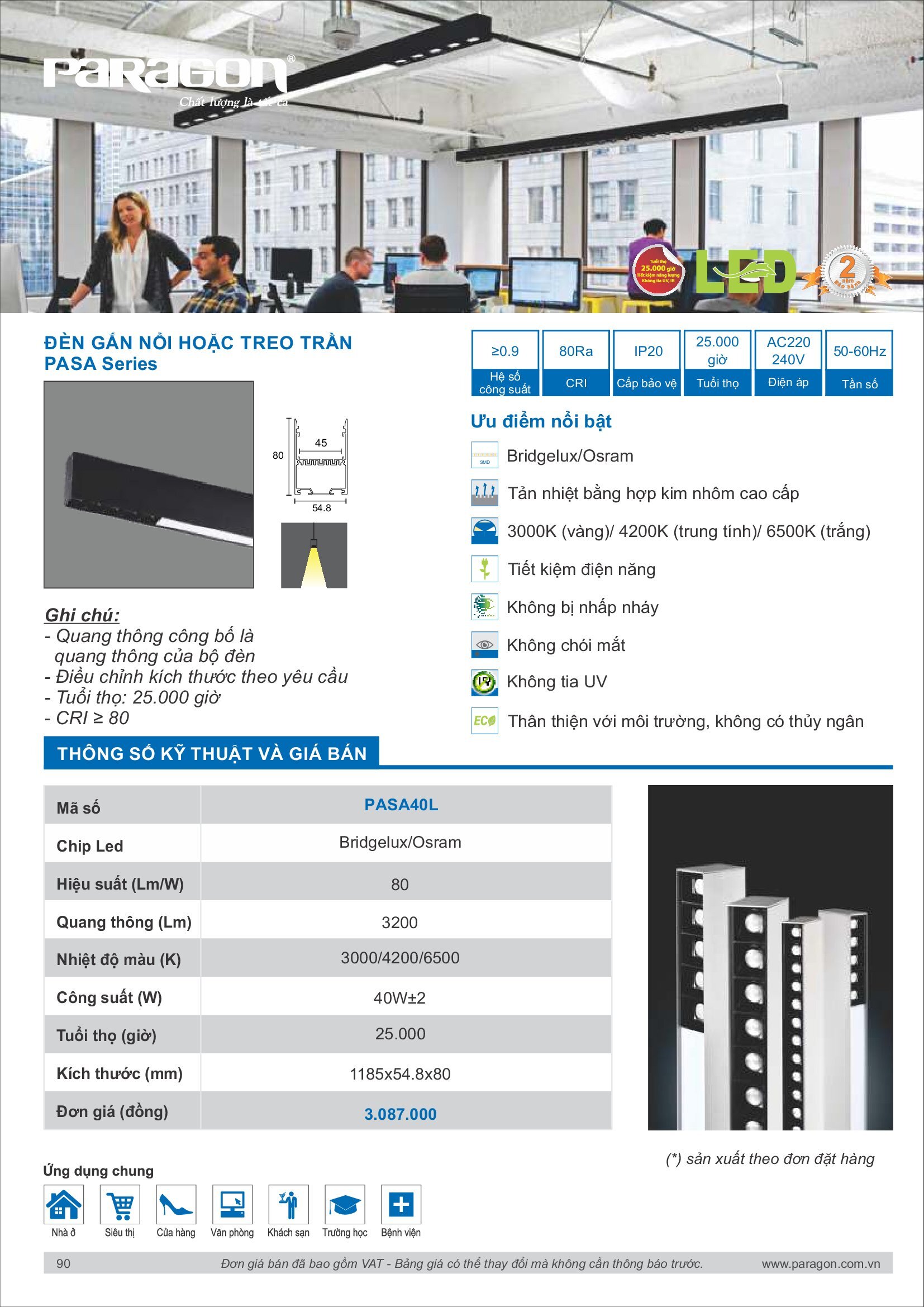 PARAGON Catalog đèn công nghiệp 2021-2022