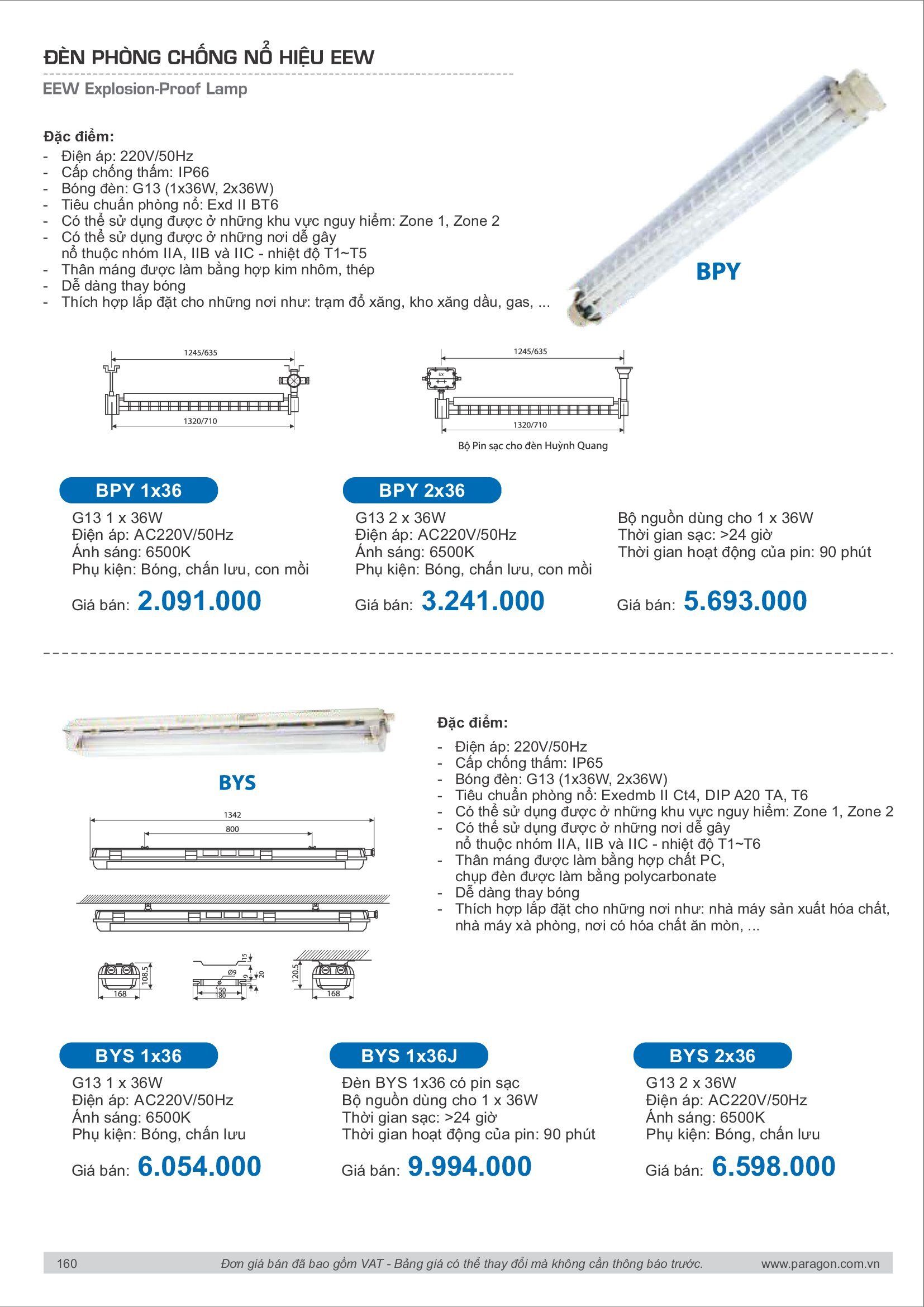 PARAGON Catalog đèn công nghiệp 2021-2022