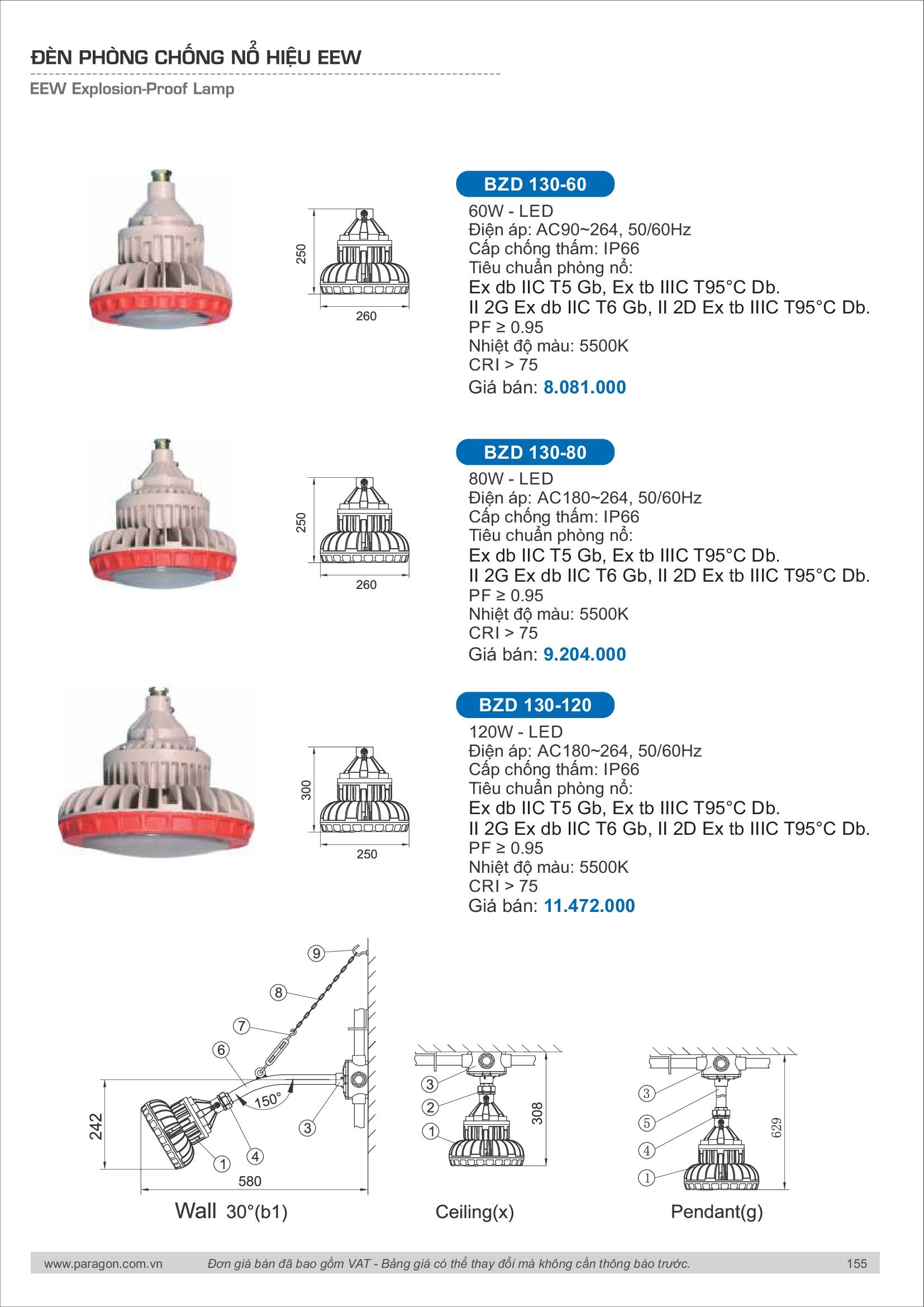 PARAGON Catalog đèn công nghiệp 2021-2022