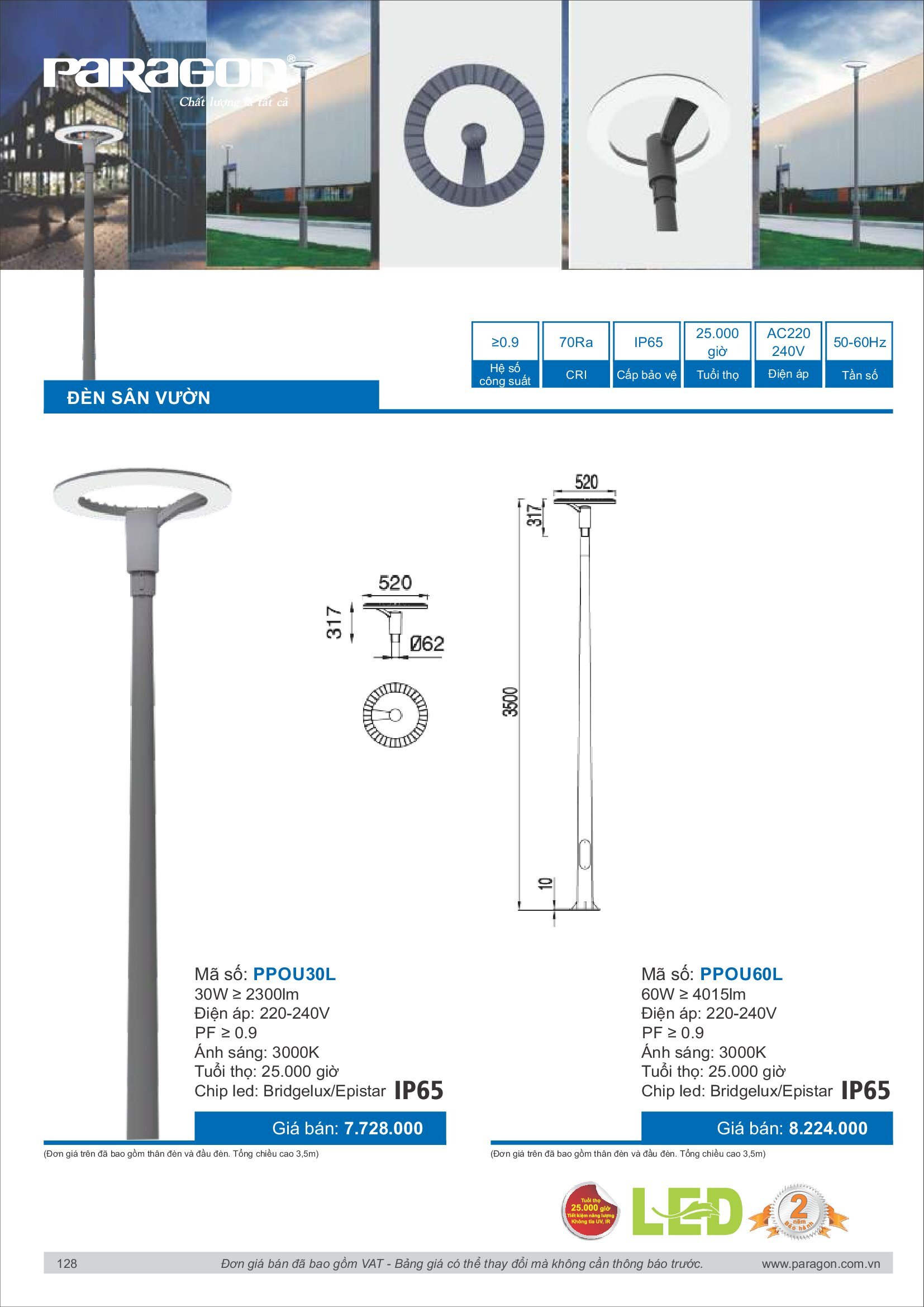 PARAGON Catalog đèn công nghiệp 2021-2022