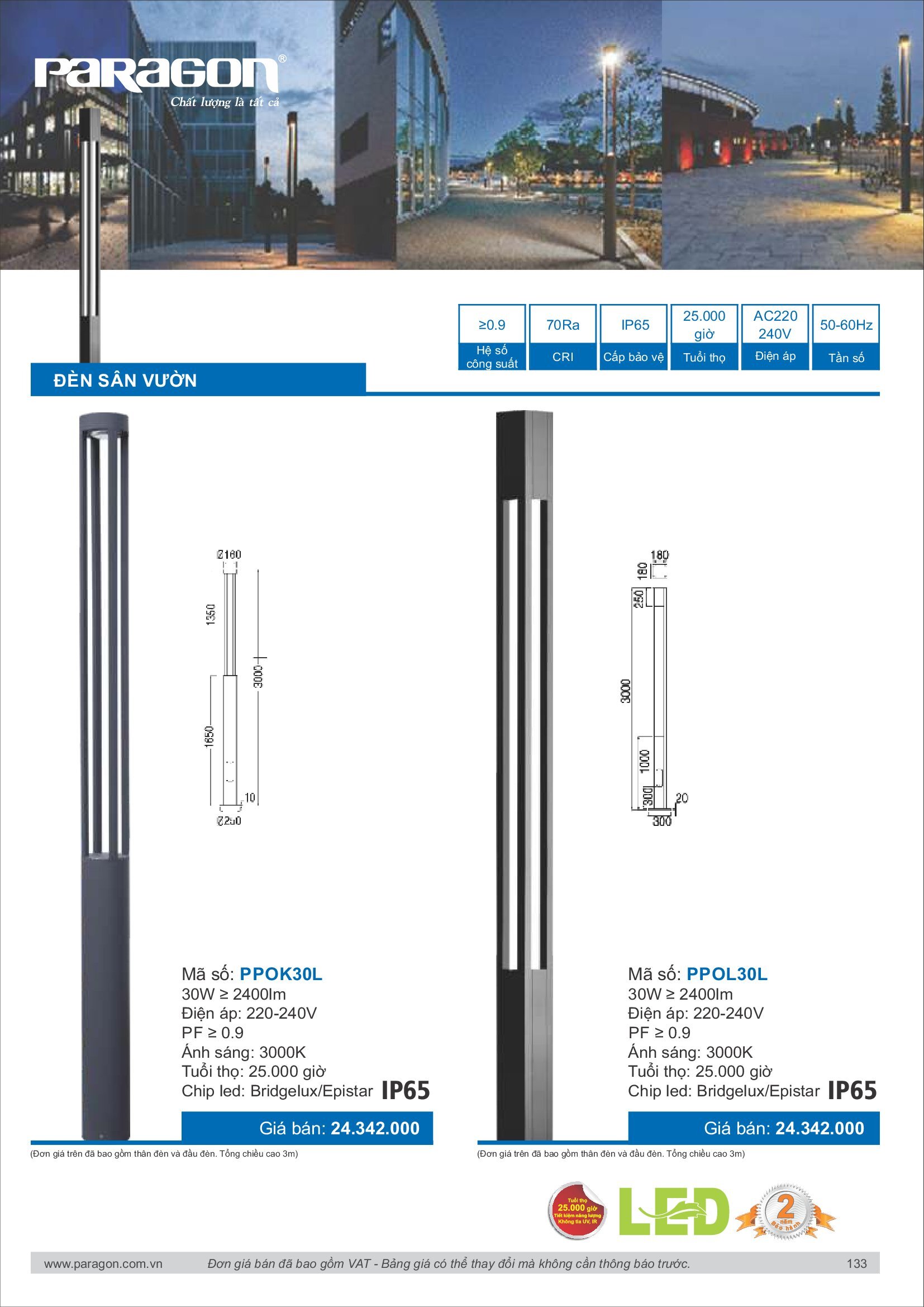 PARAGON Catalog đèn công nghiệp 2021-2022