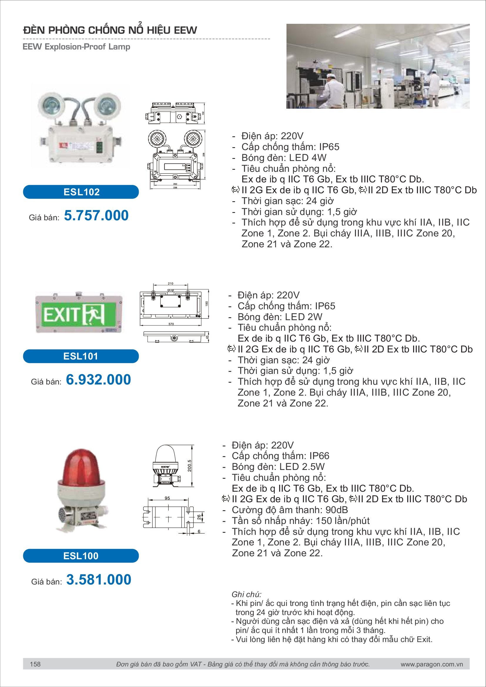 PARAGON Catalog đèn công nghiệp 2021-2022