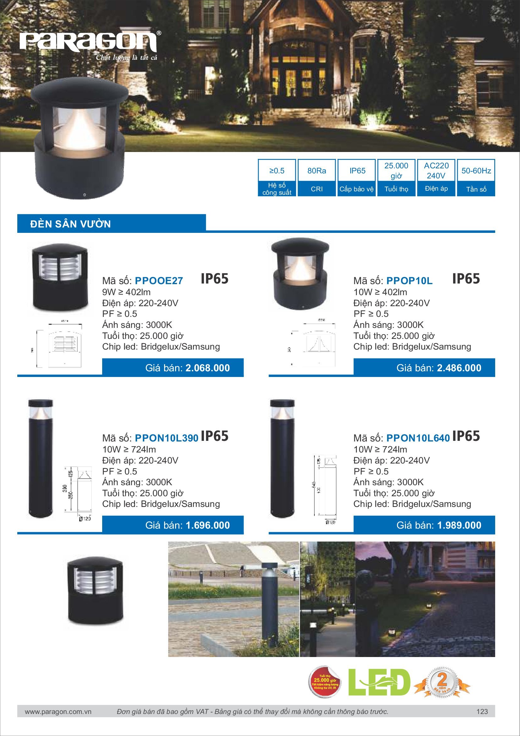 PARAGON Catalog đèn công nghiệp 2021-2022