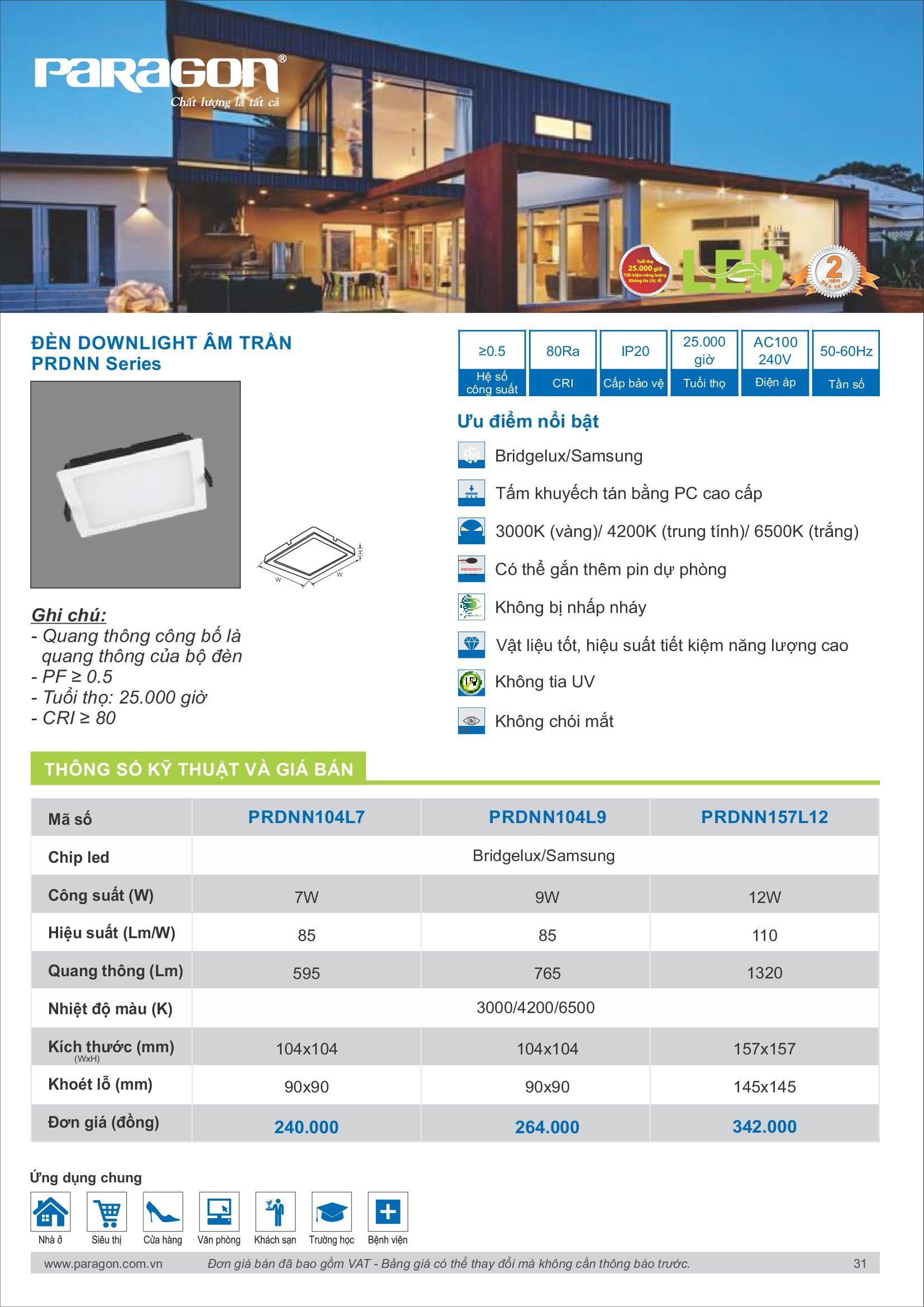 PARAGON Catalog đèn công nghiệp 2021-2022