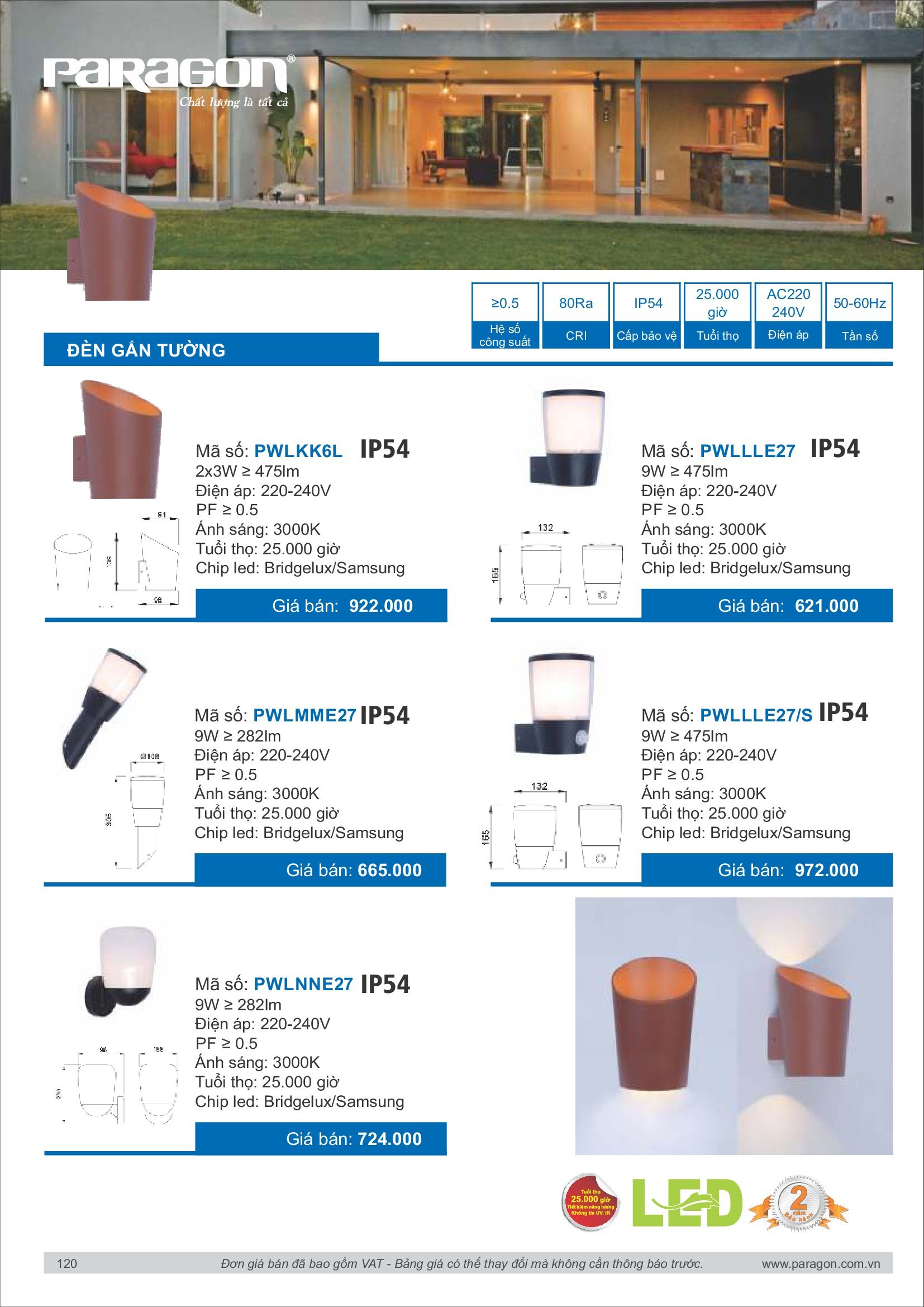 PARAGON Catalog đèn công nghiệp 2021-2022