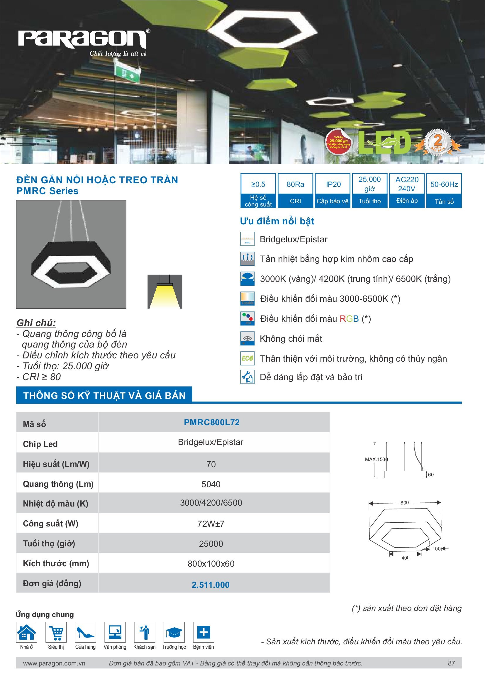 PARAGON Catalog đèn công nghiệp 2021-2022