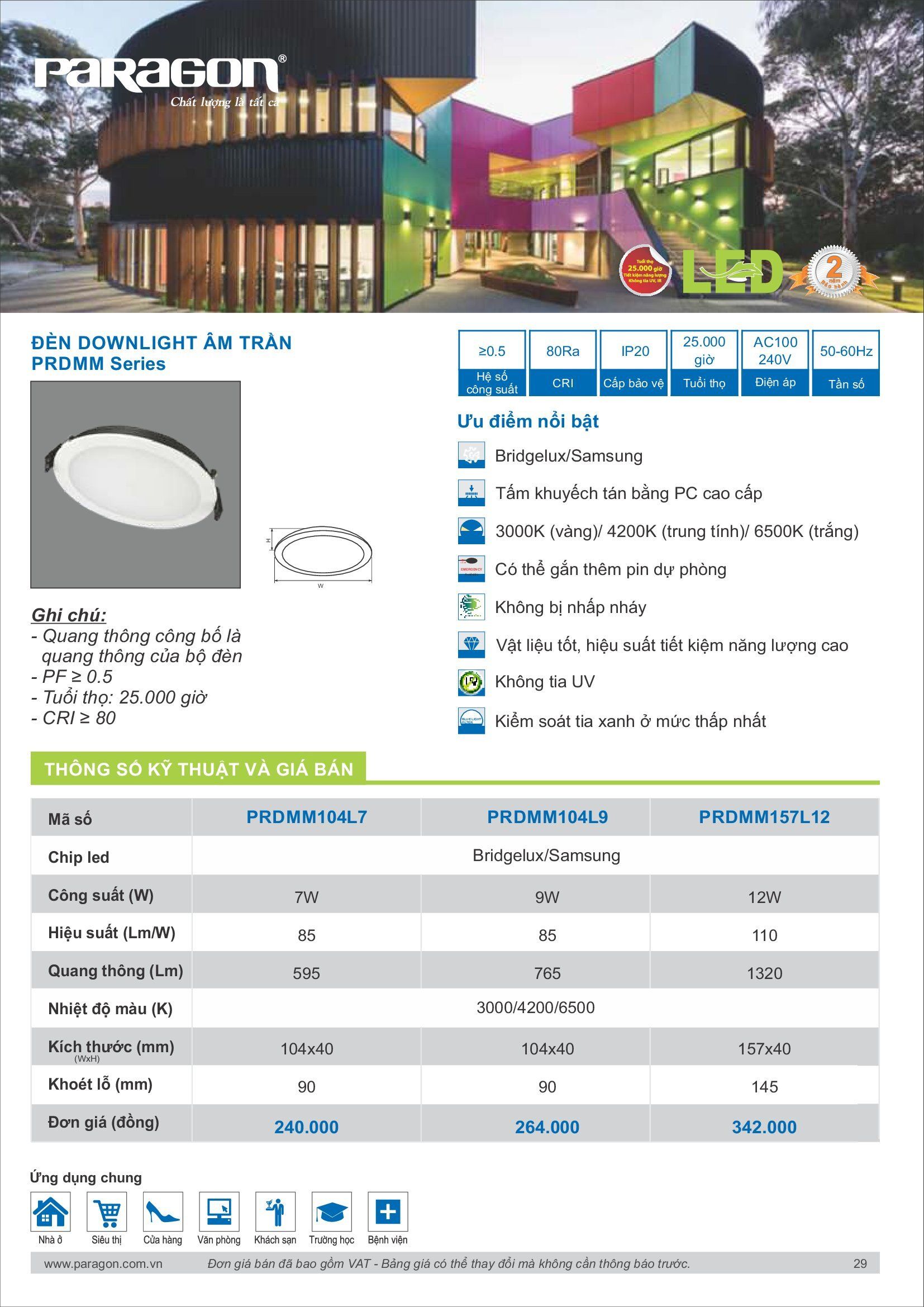 PARAGON Catalog đèn công nghiệp 2021-2022