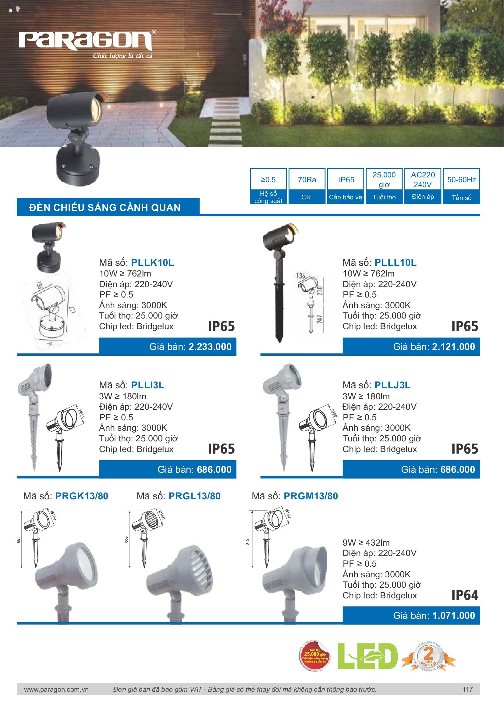 PARAGON Catalog đèn công nghiệp 2021-2022