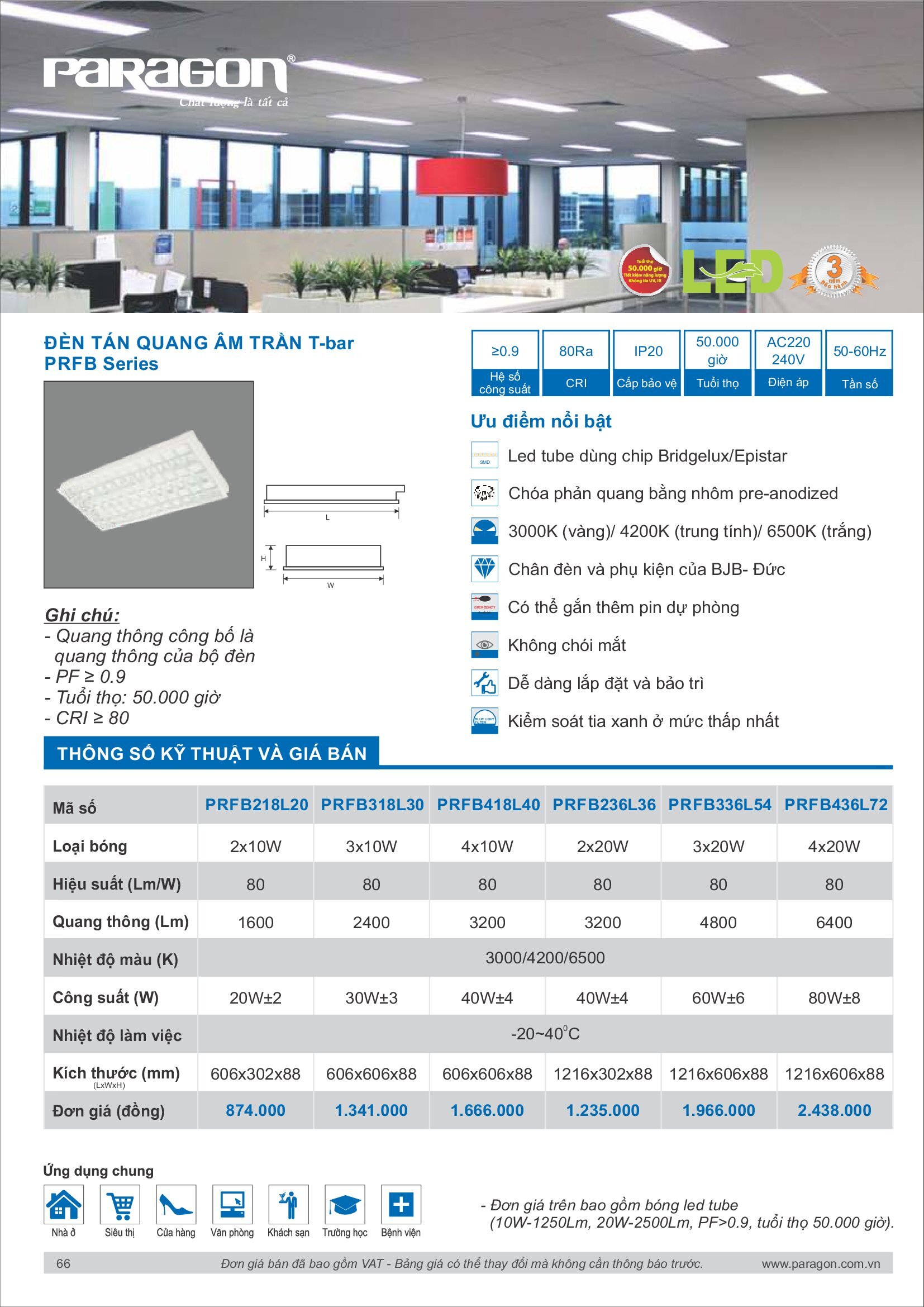 PARAGON Catalog đèn công nghiệp 2021-2022