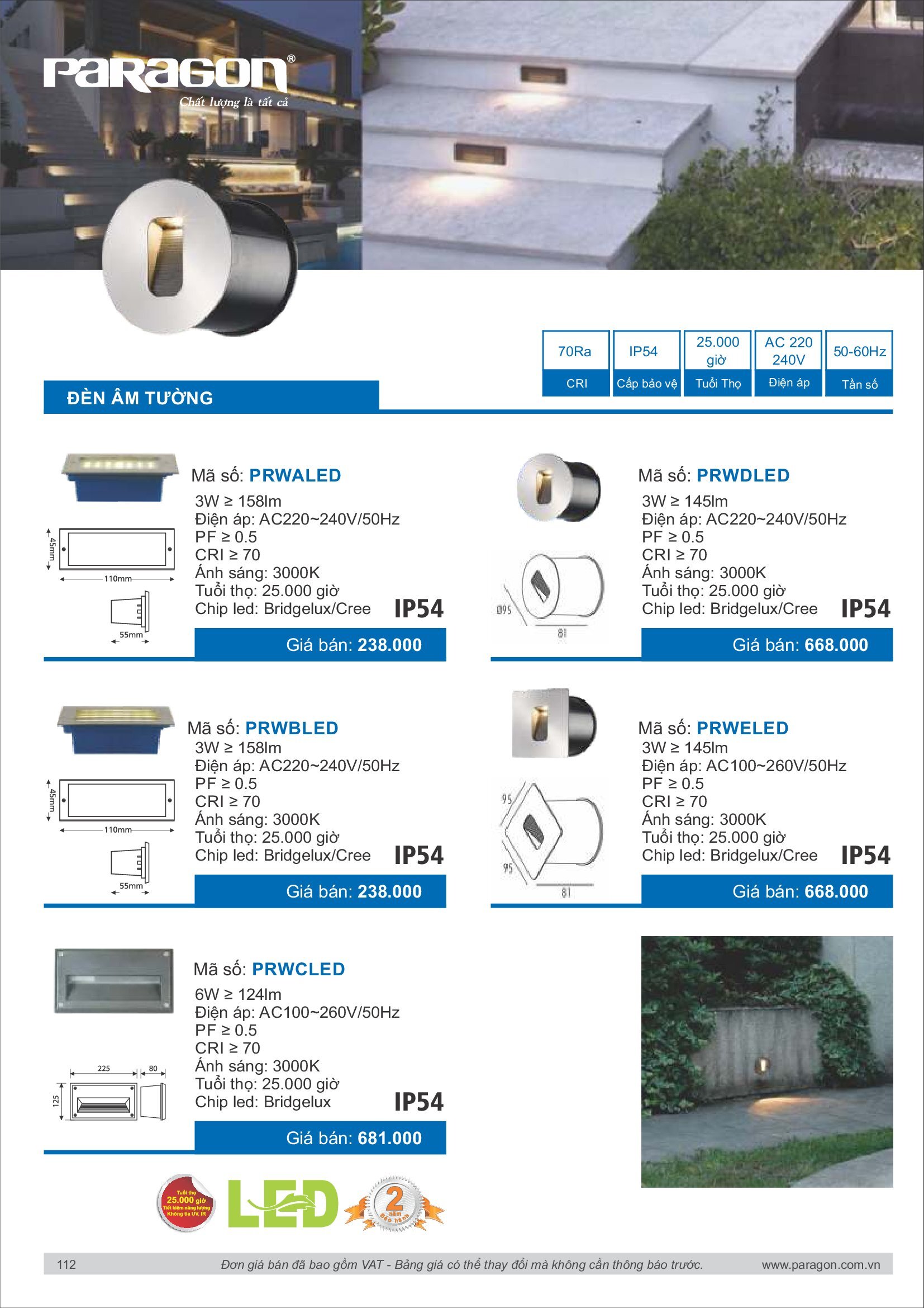 PARAGON Catalog đèn công nghiệp 2021-2022