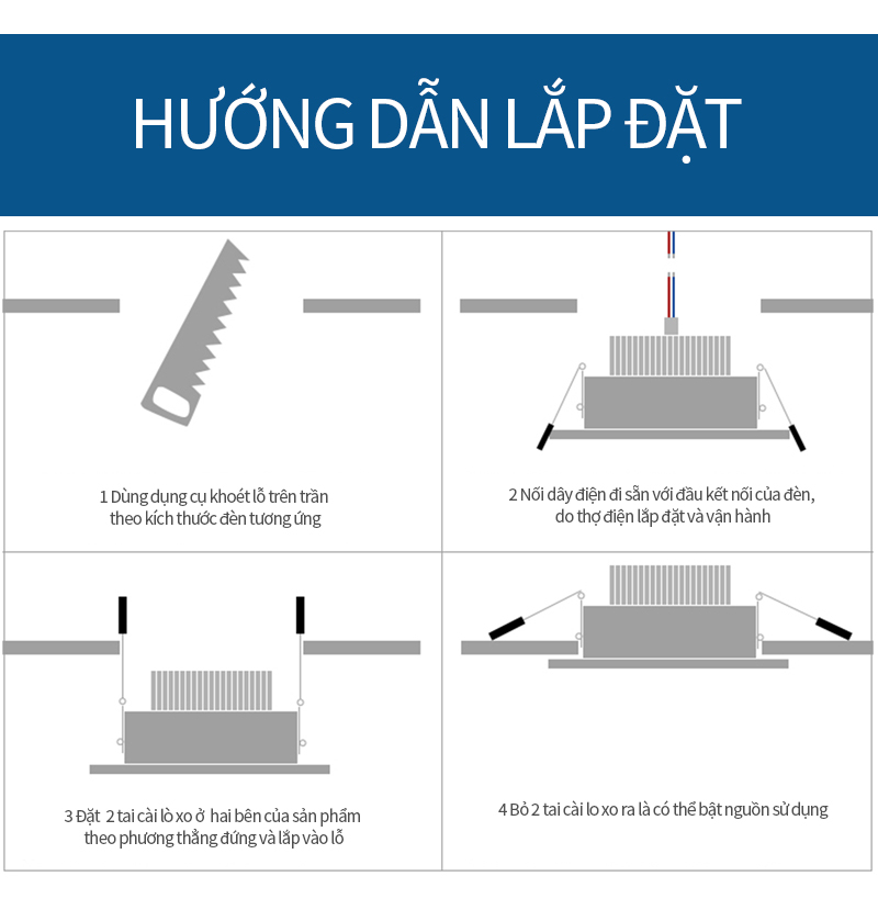 ĐÈN LED ÂM TRẦN SIÊU MỎNG 9W MỸ LINH