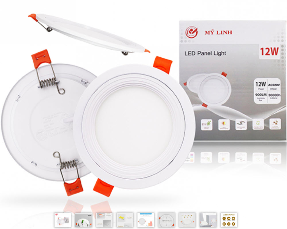 ĐÈN LED ÂM TRẦN SIÊU MỎNG 12W MỸ LINH