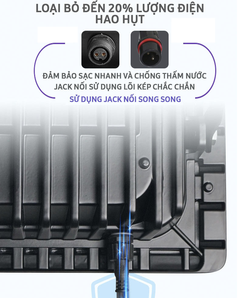 Đèn năng lượng mặt trời Jindian – JD8825L, Công suất 25W