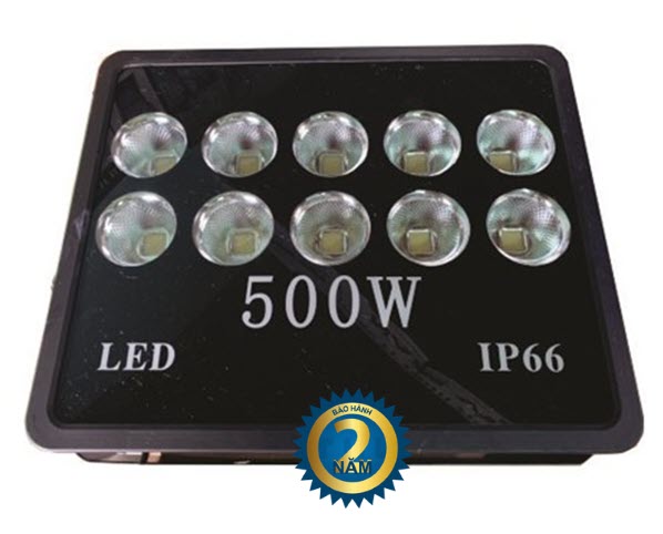 Đèn pha ly 500w IP66, Chip Lumileds Philips SMD 3030, Nguồn DONE, Ánh sáng Trắng 6000K