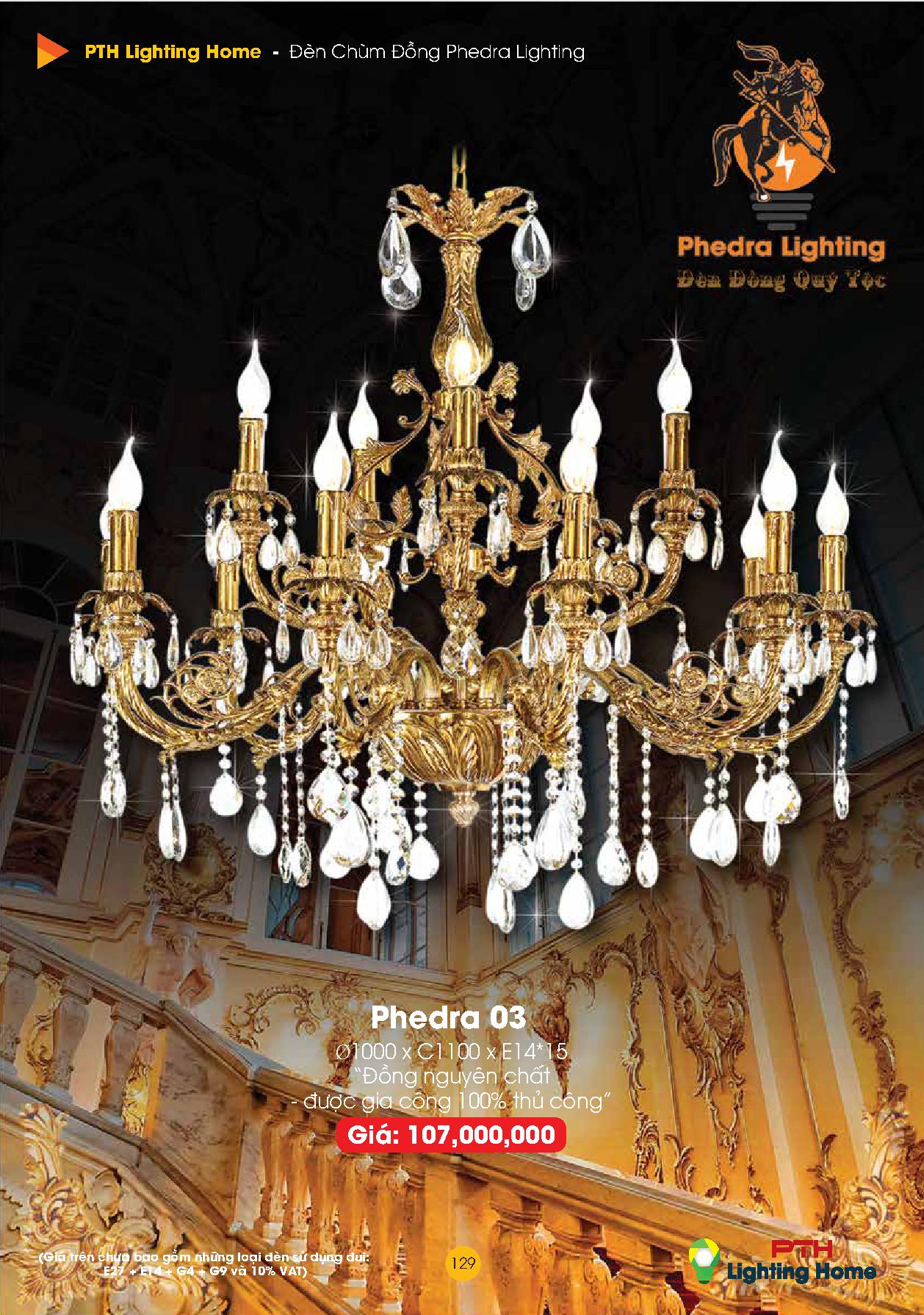 129 - Đèn chùm quý tộc Lighting Home Catalogue 2023