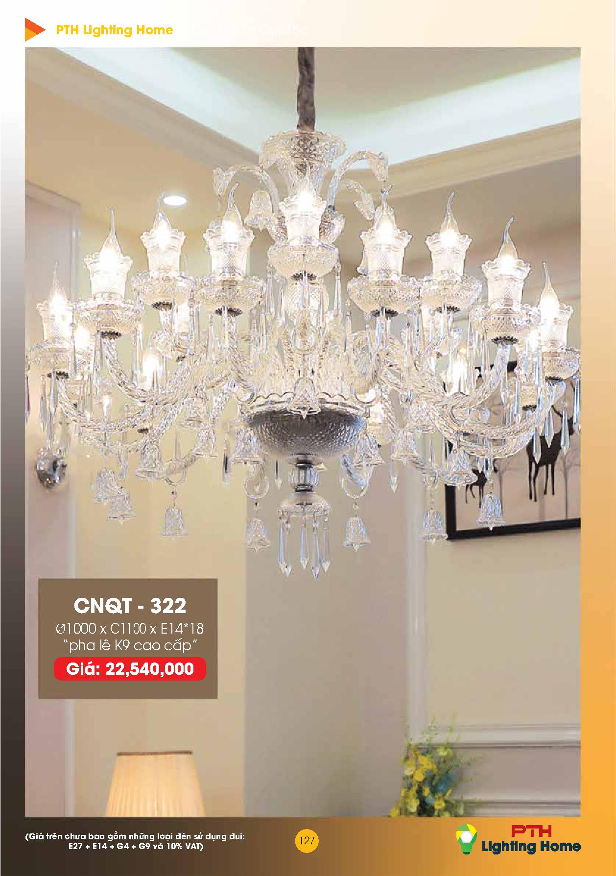 127 - Đèn chùm quý tộc Lighting Home Catalogue 2023