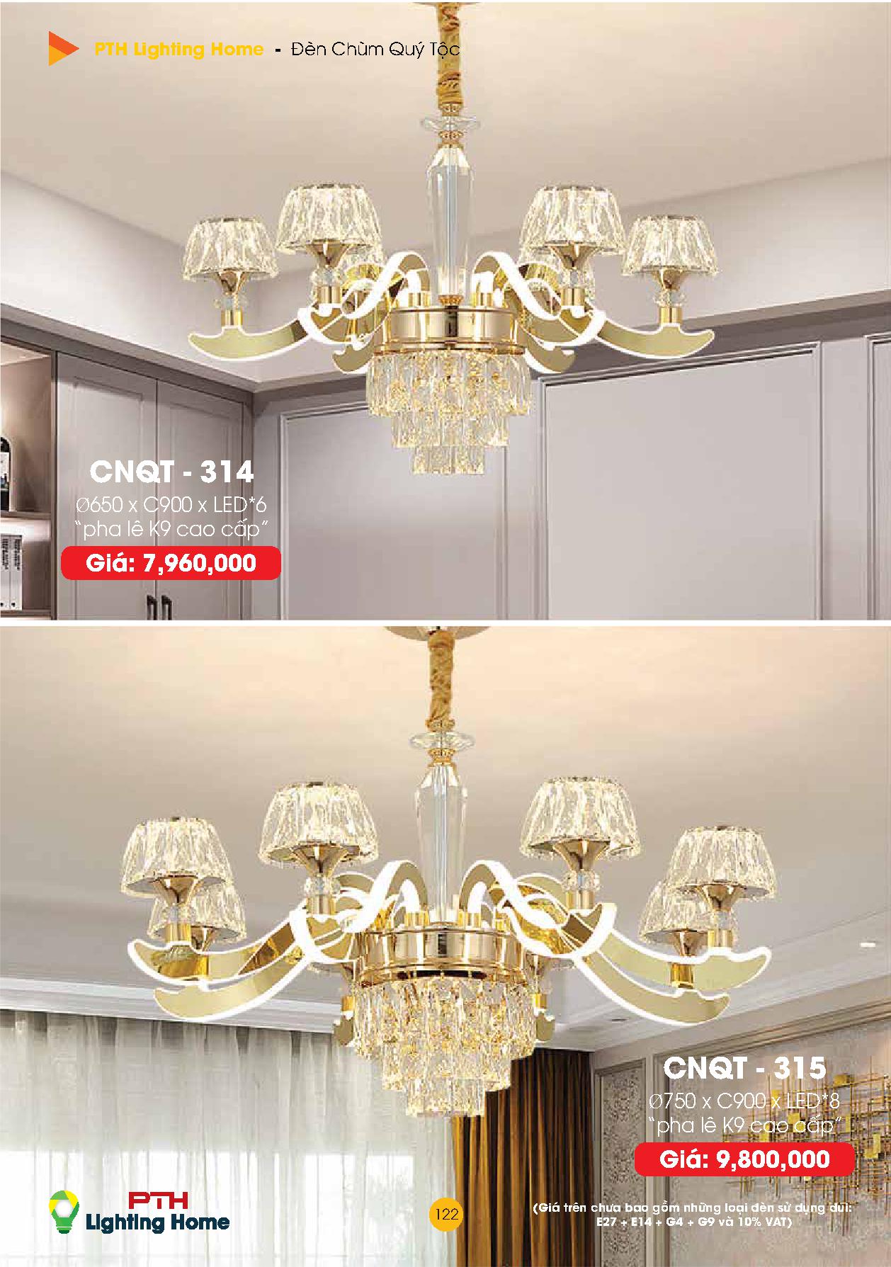 122 - Đèn chùm quý tộc Lighting Home Catalogue 2023