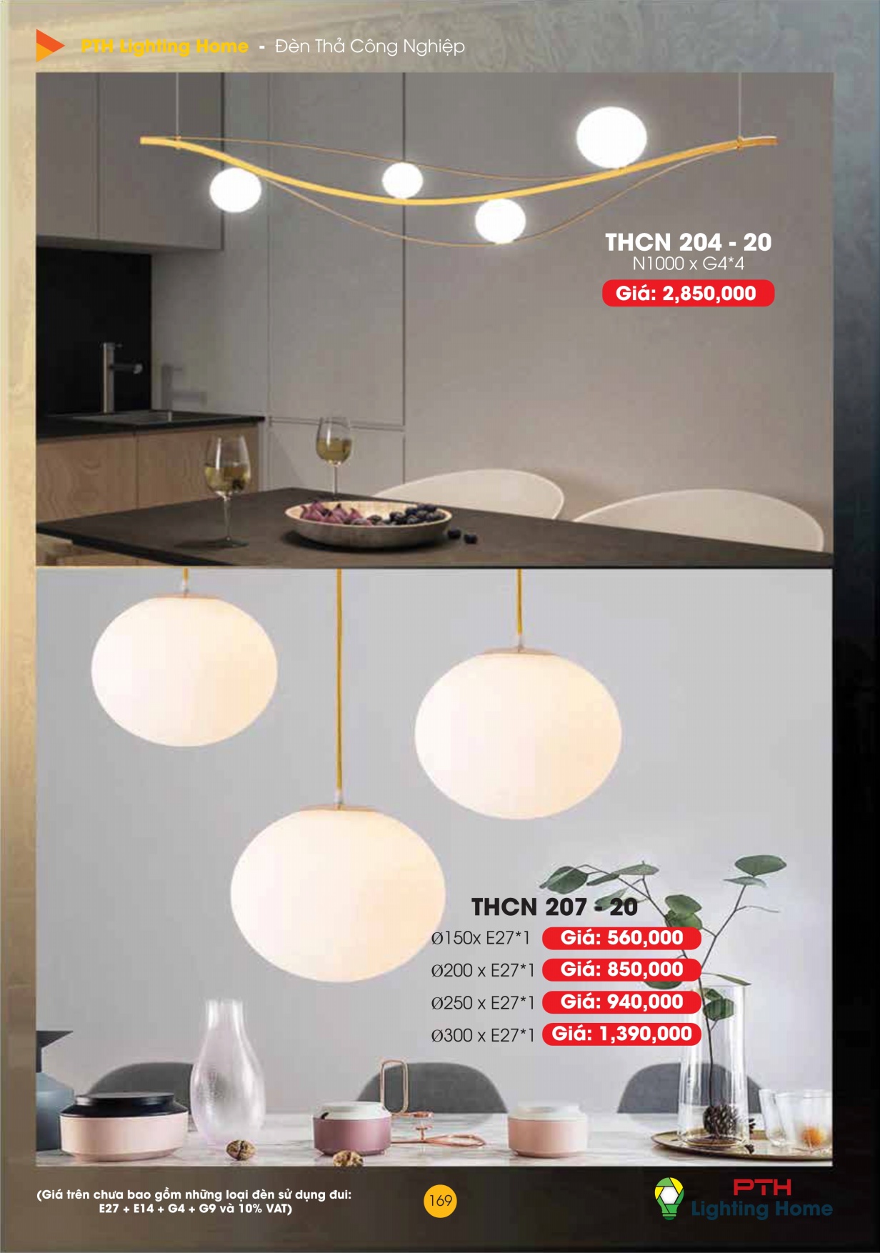 169 - Đèn Thả Cà Phê Công Nghiệp Lighting Home - Catalogue 2023