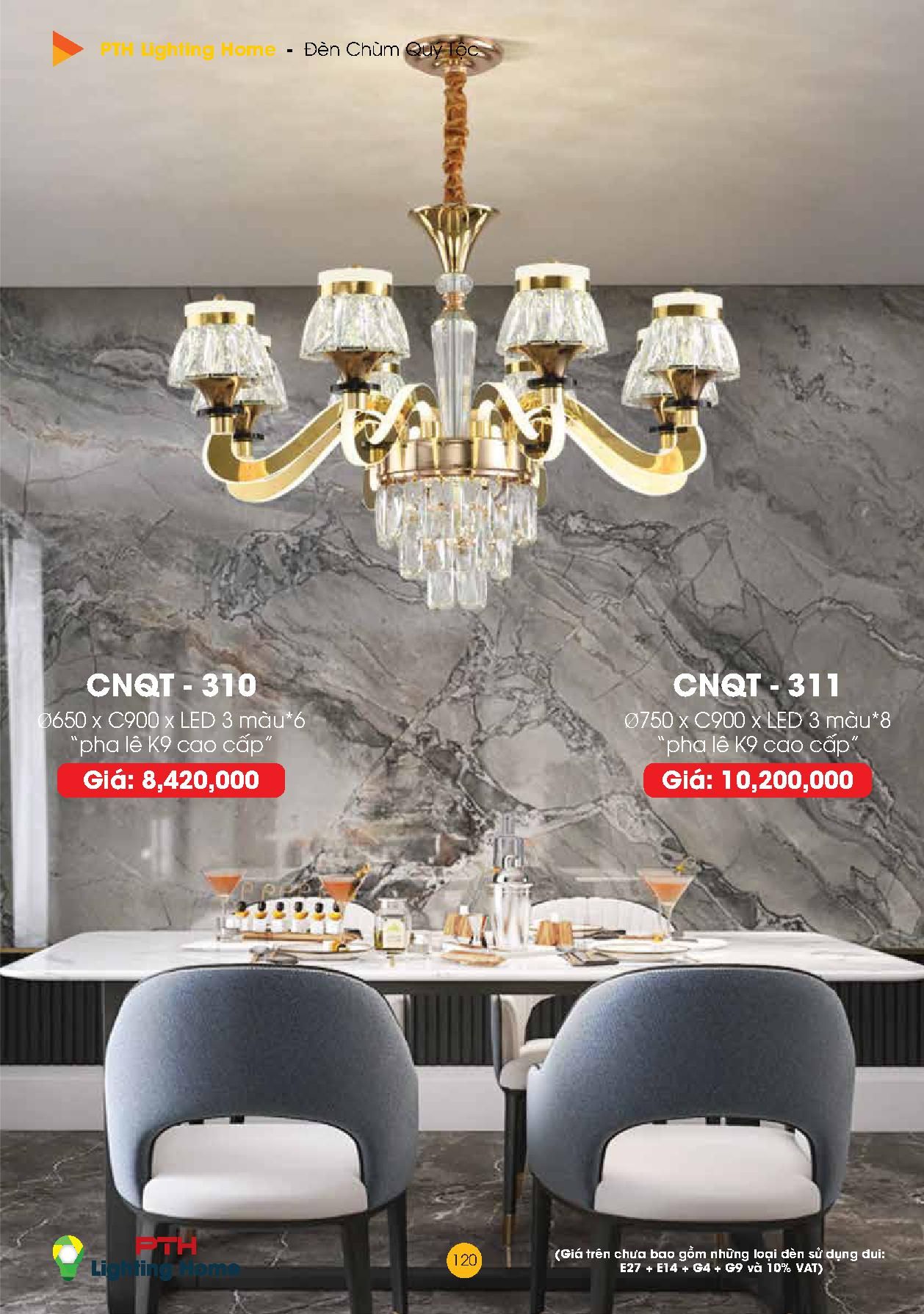 120 - Đèn chùm quý tộc Lighting Home Catalogue 2023