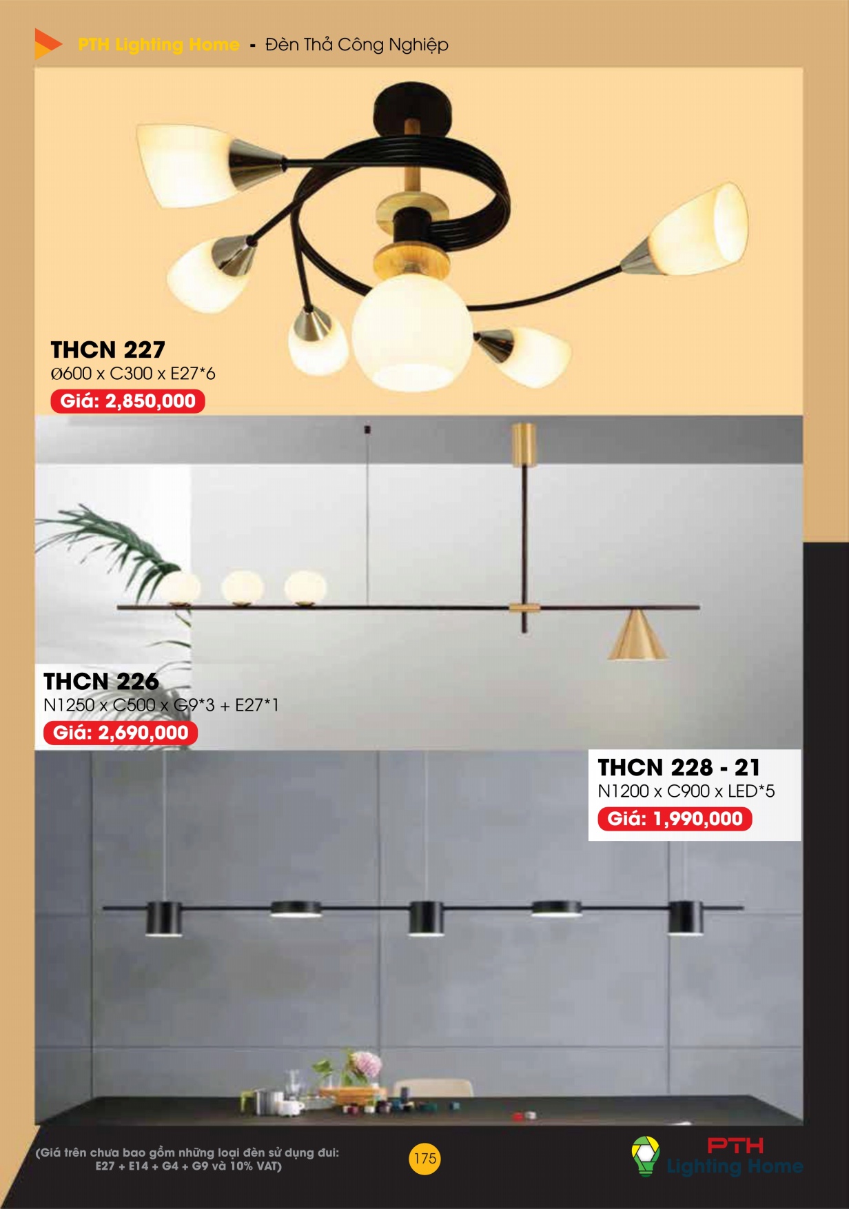 175 - Đèn Thả Cà Phê Công Nghiệp Lighting Home - Catalogue 2023