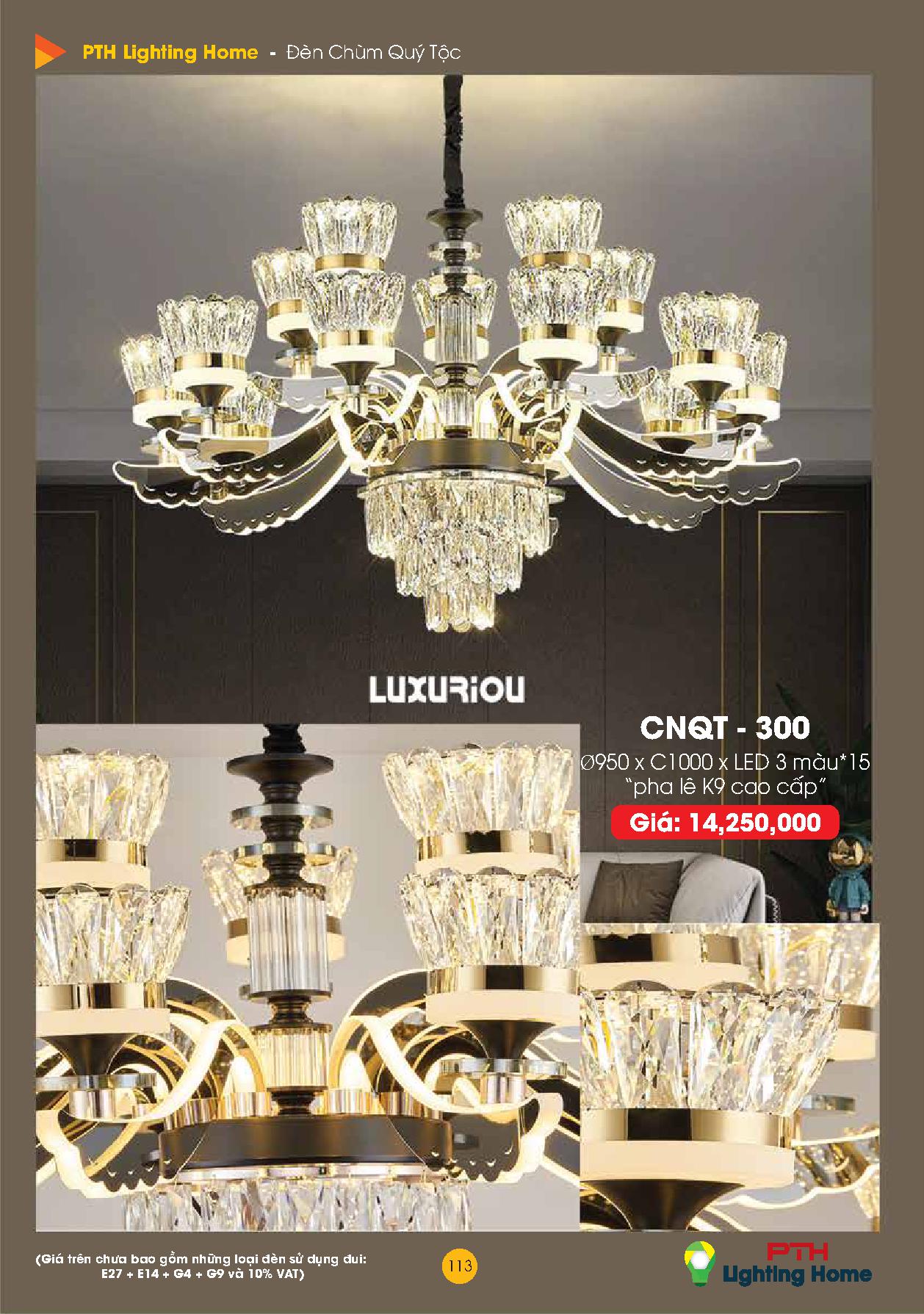 113 - Đèn chùm quý tộc Lighting Home Catalogue 2023