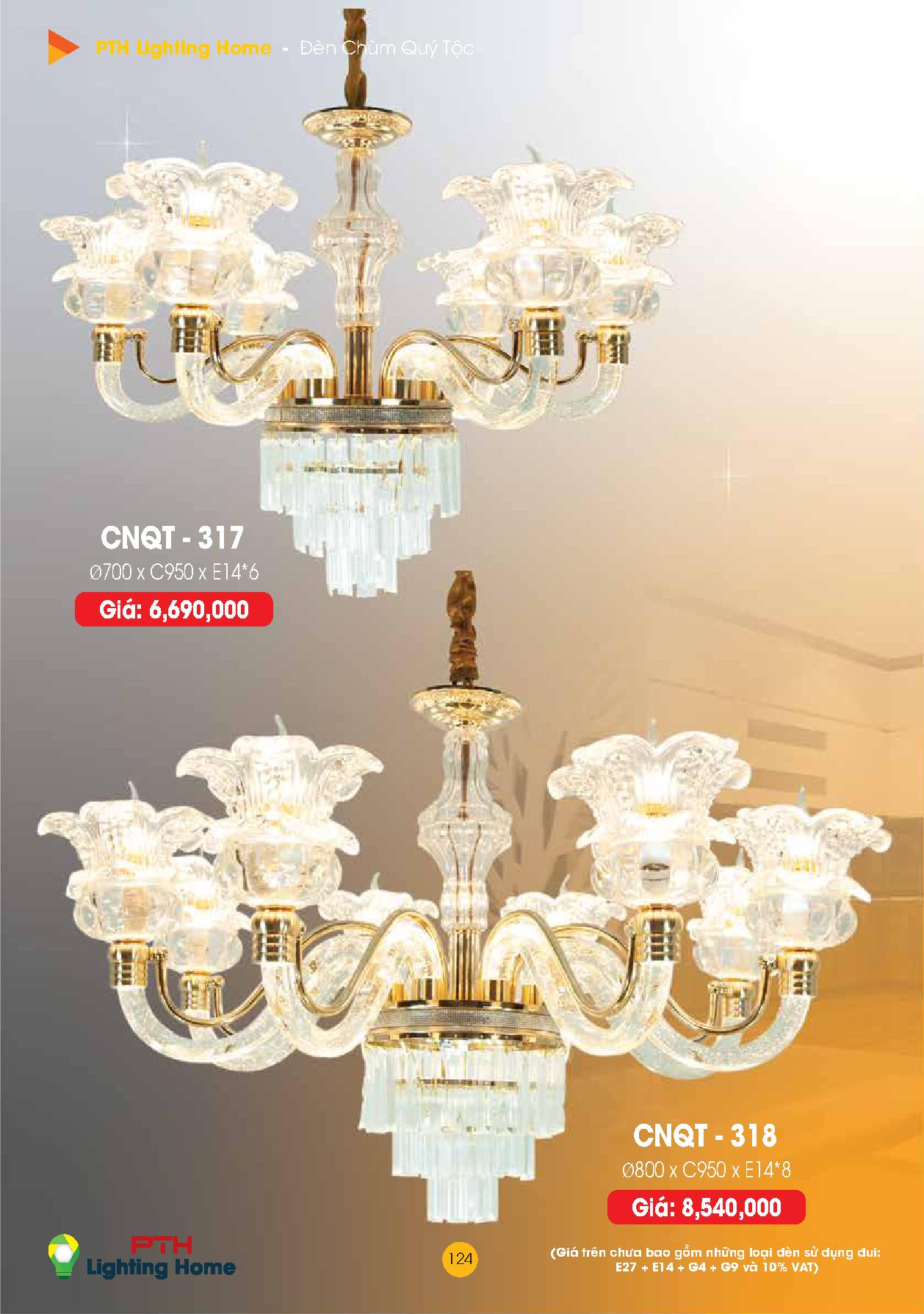 124 - Đèn chùm quý tộc Lighting Home Catalogue 2023