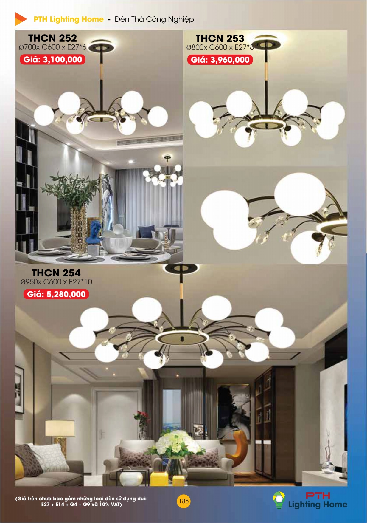 185 - Đèn Thả Cà Phê Công Nghiệp Lighting Home - Catalogue 2023