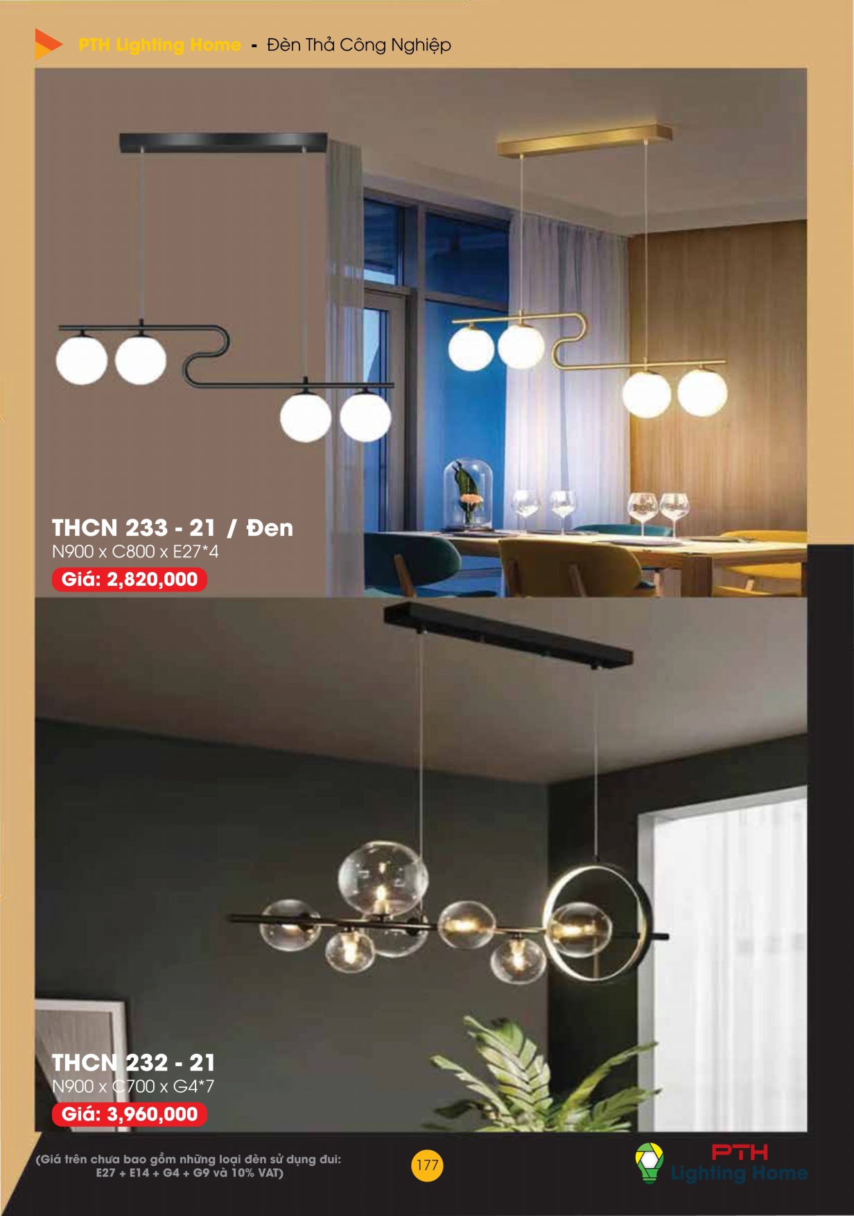 177 - Đèn Thả Cà Phê Công Nghiệp Lighting Home - Catalogue 2023