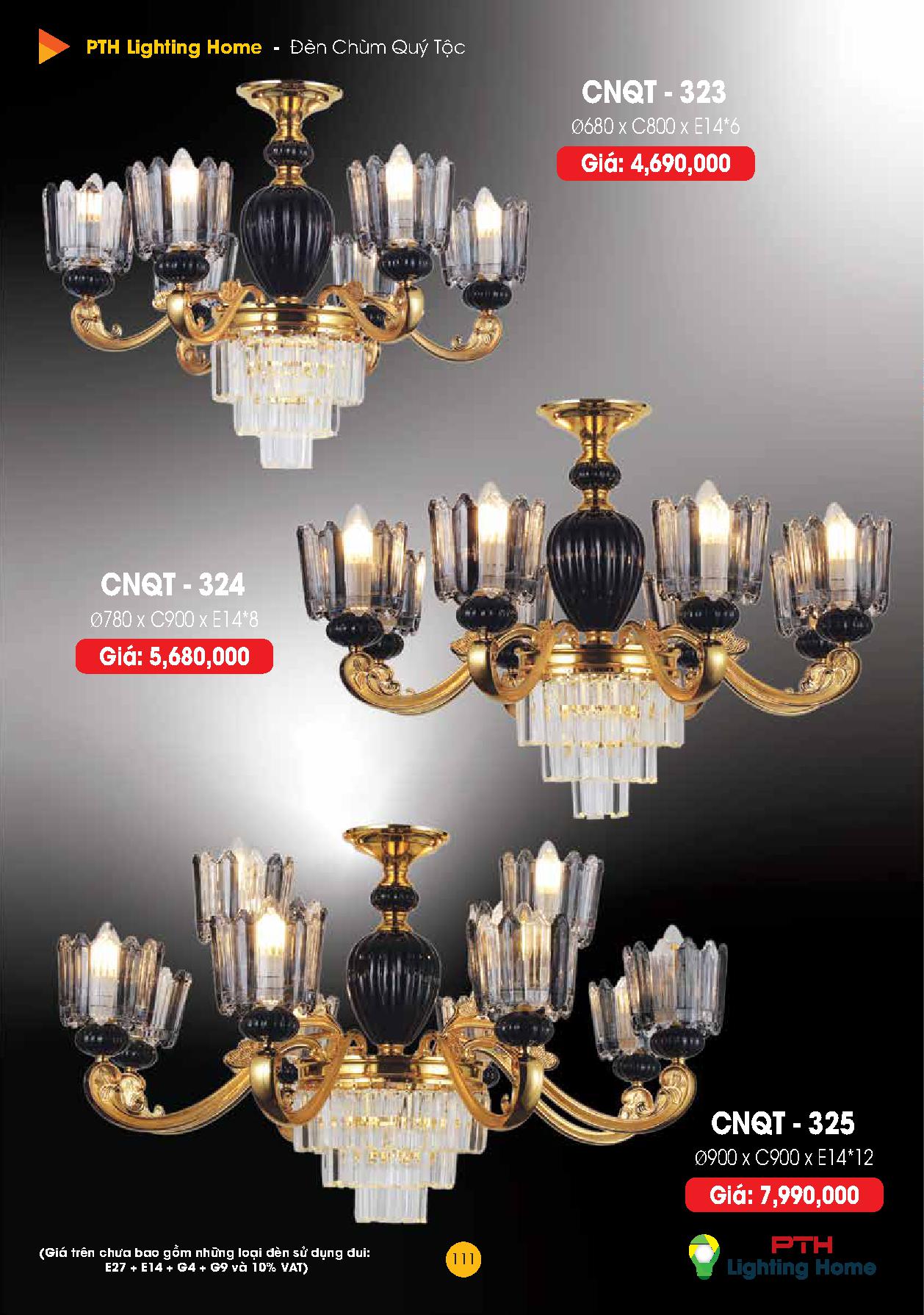 111 - Đèn chùm quý tộc Lighting Home Catalogue 2023